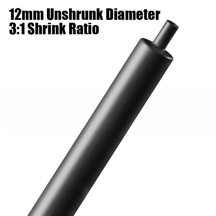 12mm unshrunk heat shrink tubing with 3 to 1 shrink ratio