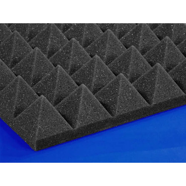 2 inch thick pyramid faced acoustical foam in a range of colors and sizes