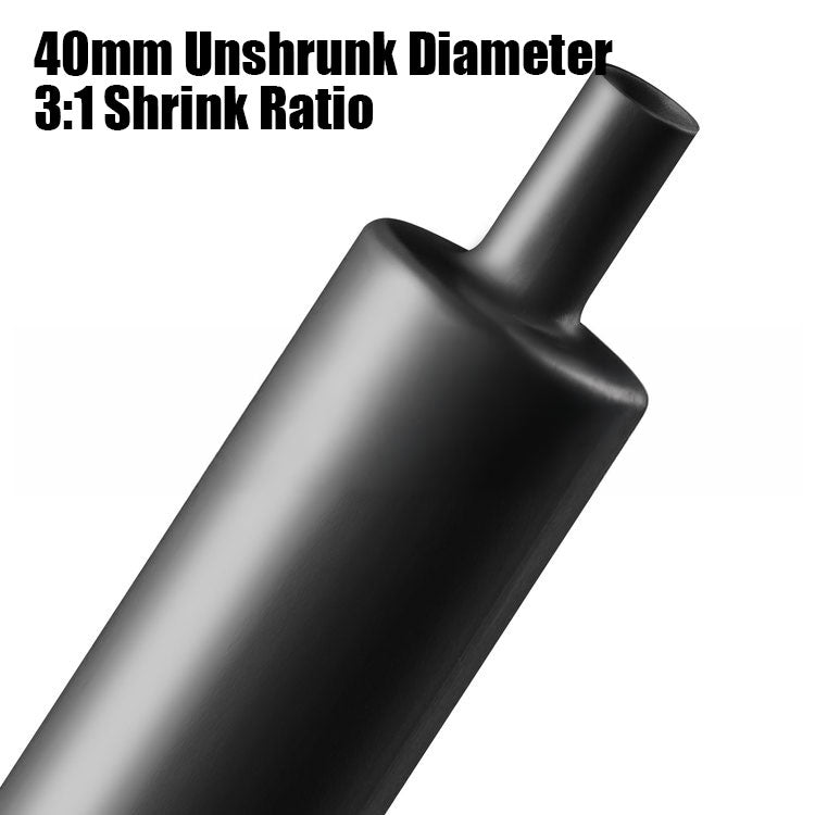 40mm unshrunk heat shrink tubing with 3 to 1 shrink ratio