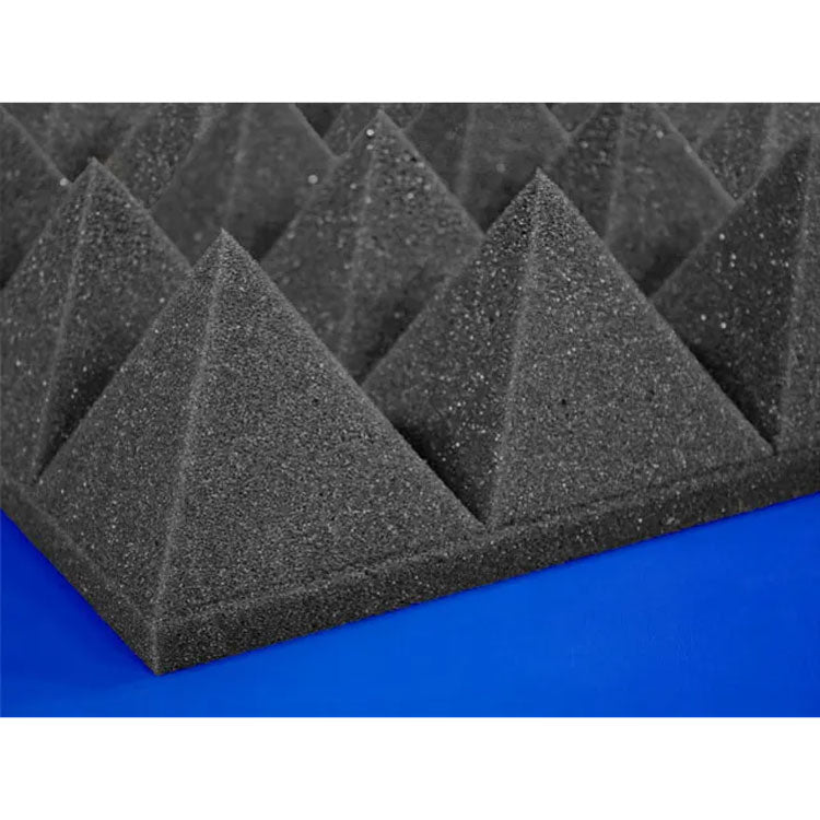 4 inch thick pyramid faced acoustical foam in a range of colors and sizes