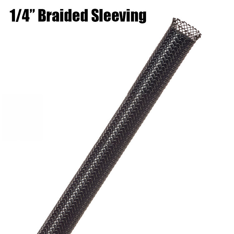 0.25 inch expandable braided sleeving with a wide range of colors
