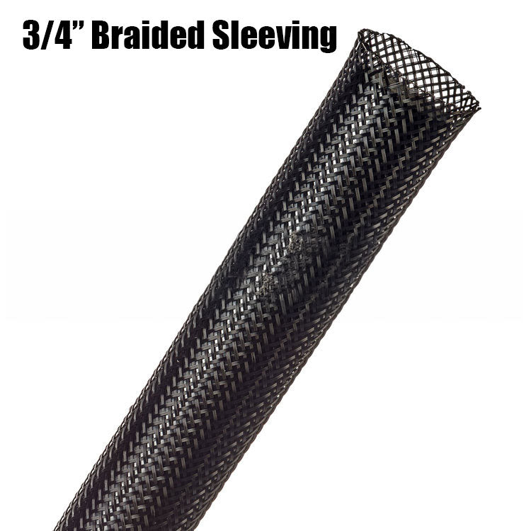 0.75 inch expandable braided sleeving with a wide range of colors