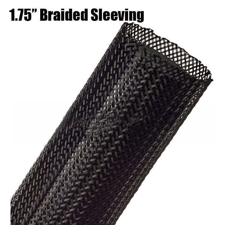 1.75 inch expandable braided sleeving with a wide range of colors
