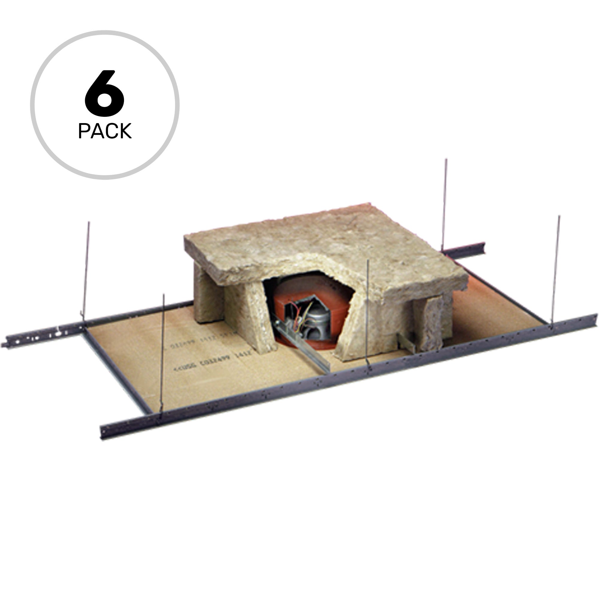 AtlasIED C803AT87FRK Fire Rated 8" Speaker with 8-Watt 70V Transformer, Enclosure, and Baffle (6 Pack)