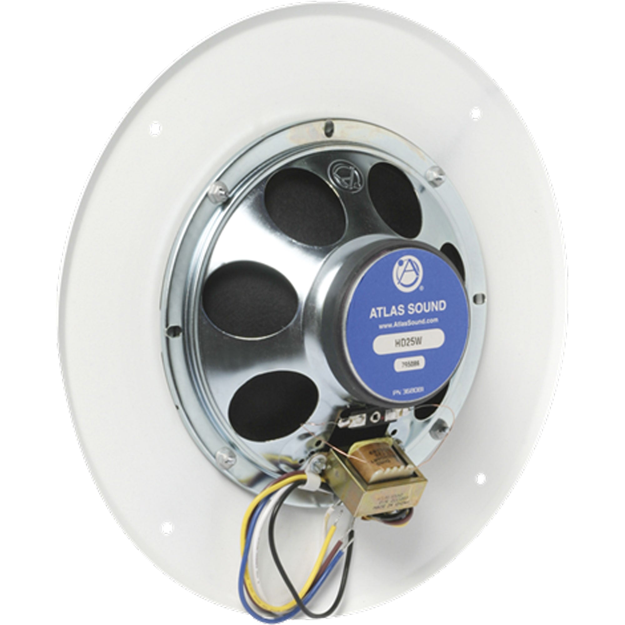 AtlasIED HD25W 8" In-Ceiling Speaker with 5-Watt 25V Transformer and 62-8 Baffle