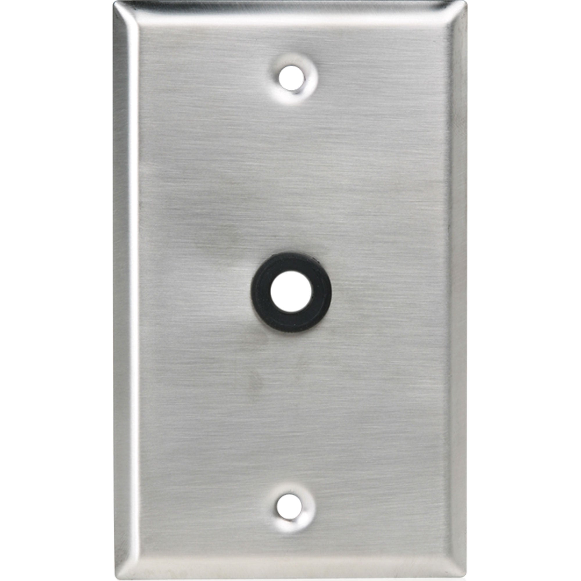 AtlasIED SG-38GH Single Gang Stainless Steel Plate 3/8" Hole & Grommet