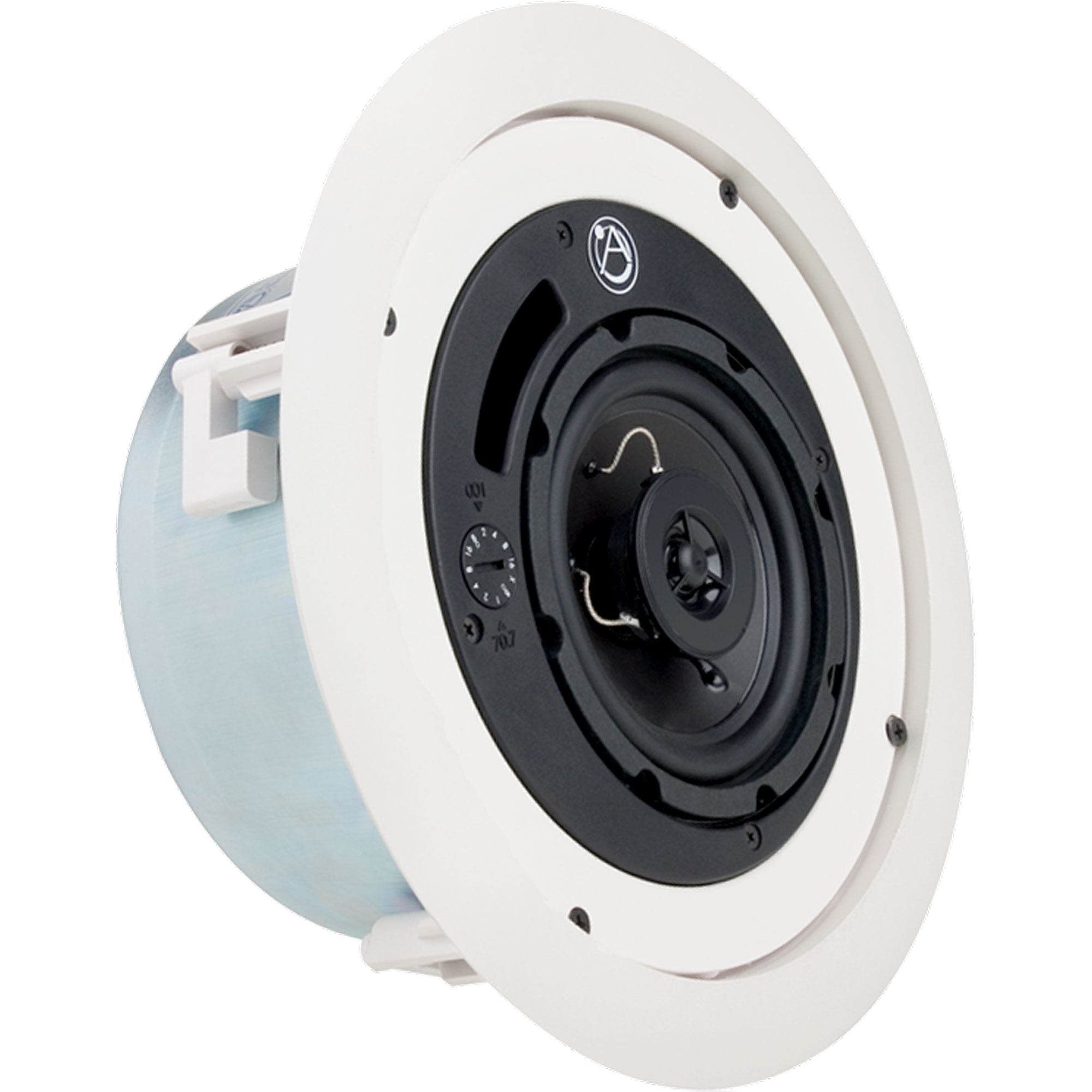 AtlasIED FAP42TC 4" Shallow Coaxial In-Ceiling Speaker with 16-Watt 70/100V Transformer (White, Pair)
