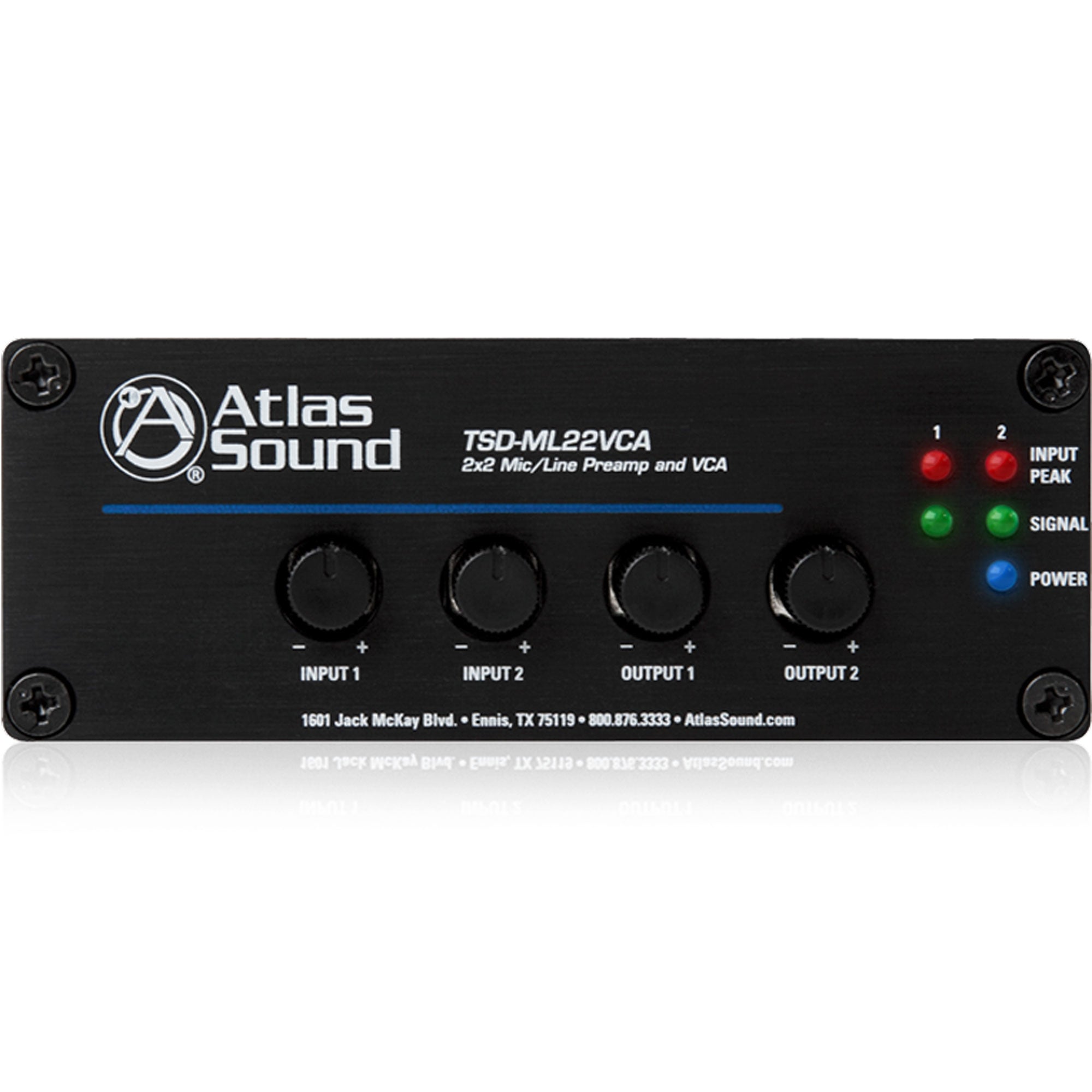 AtlasIED TSD-ML22VCA 2 x 2 Mic/Line Preamp and VCA