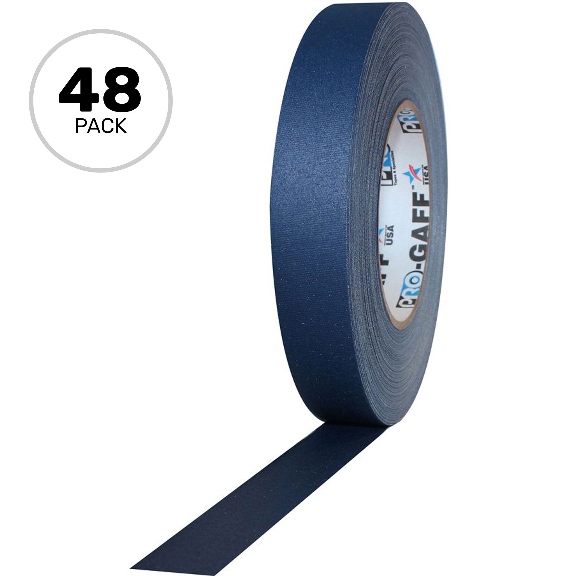ProTapes Pro Gaff Premium Matte Cloth Gaffers Tape 1" x 55yds (Blue, Case of 48)