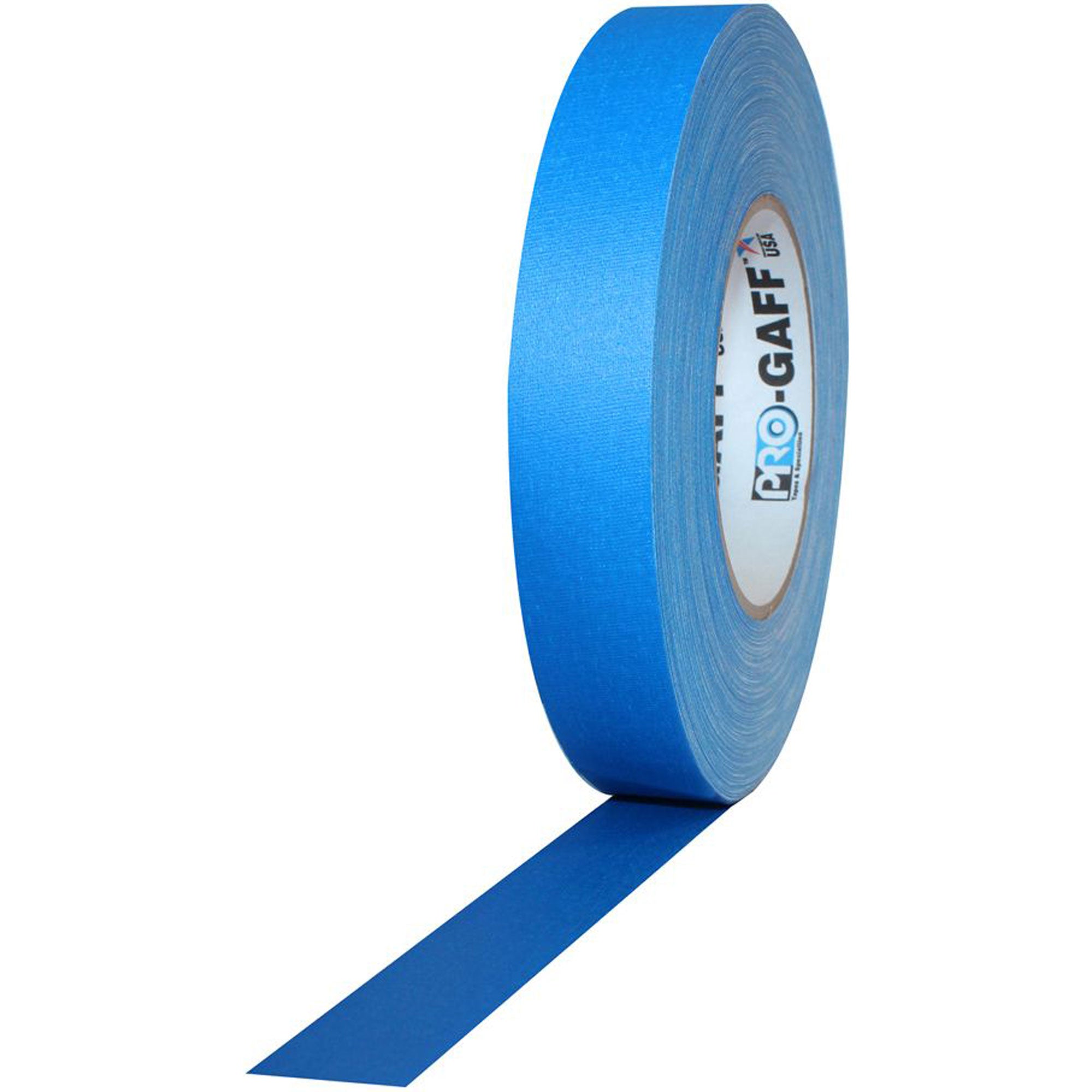 ProTapes Pro Gaff Premium Matte Cloth Gaffers Tape 1" x 55yds (Electric Blue, Case of 48)