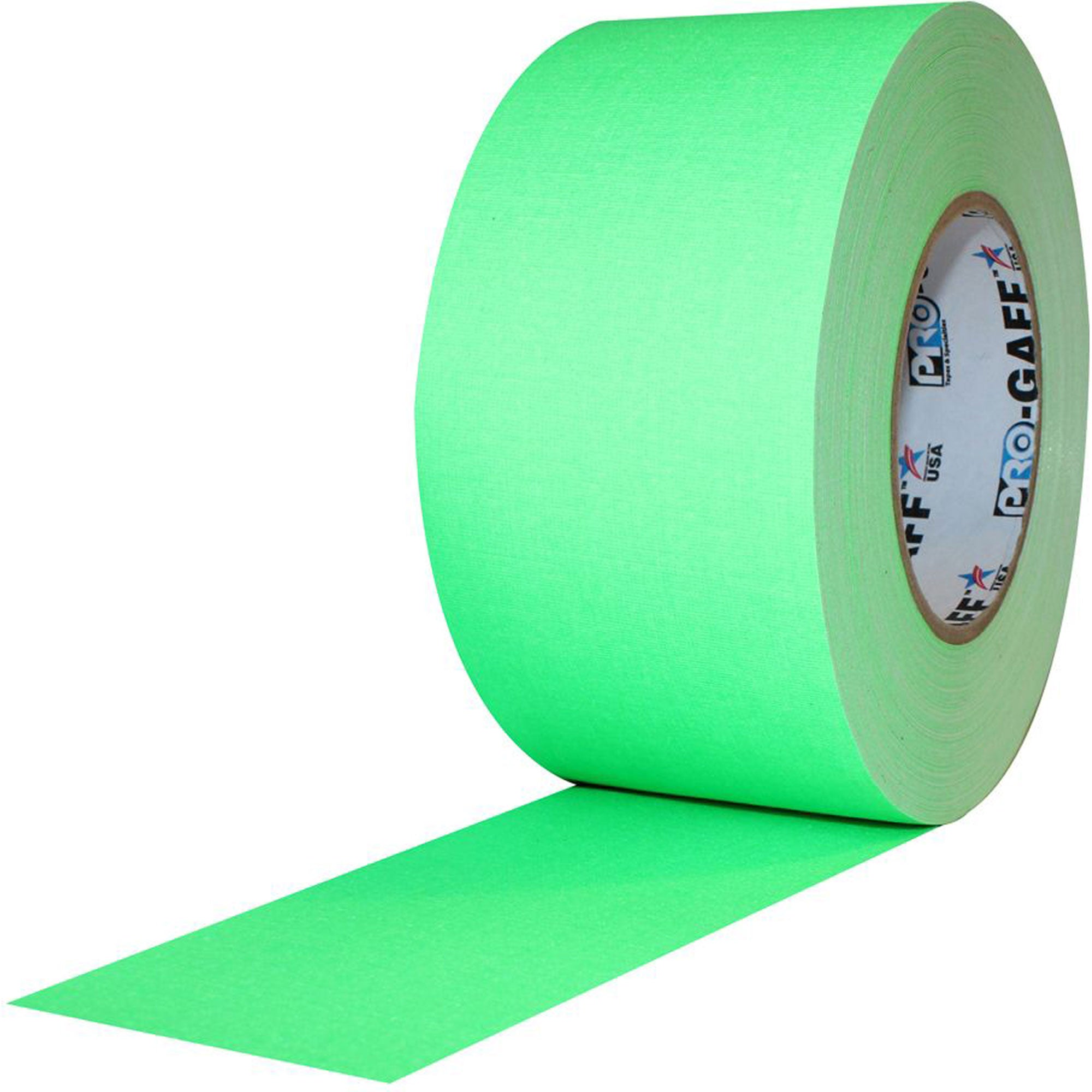 ProTapes Pro Gaff Premium Matte Cloth Gaffers Tape 3" x 50yds (Fluorescent Green, Case of 16)