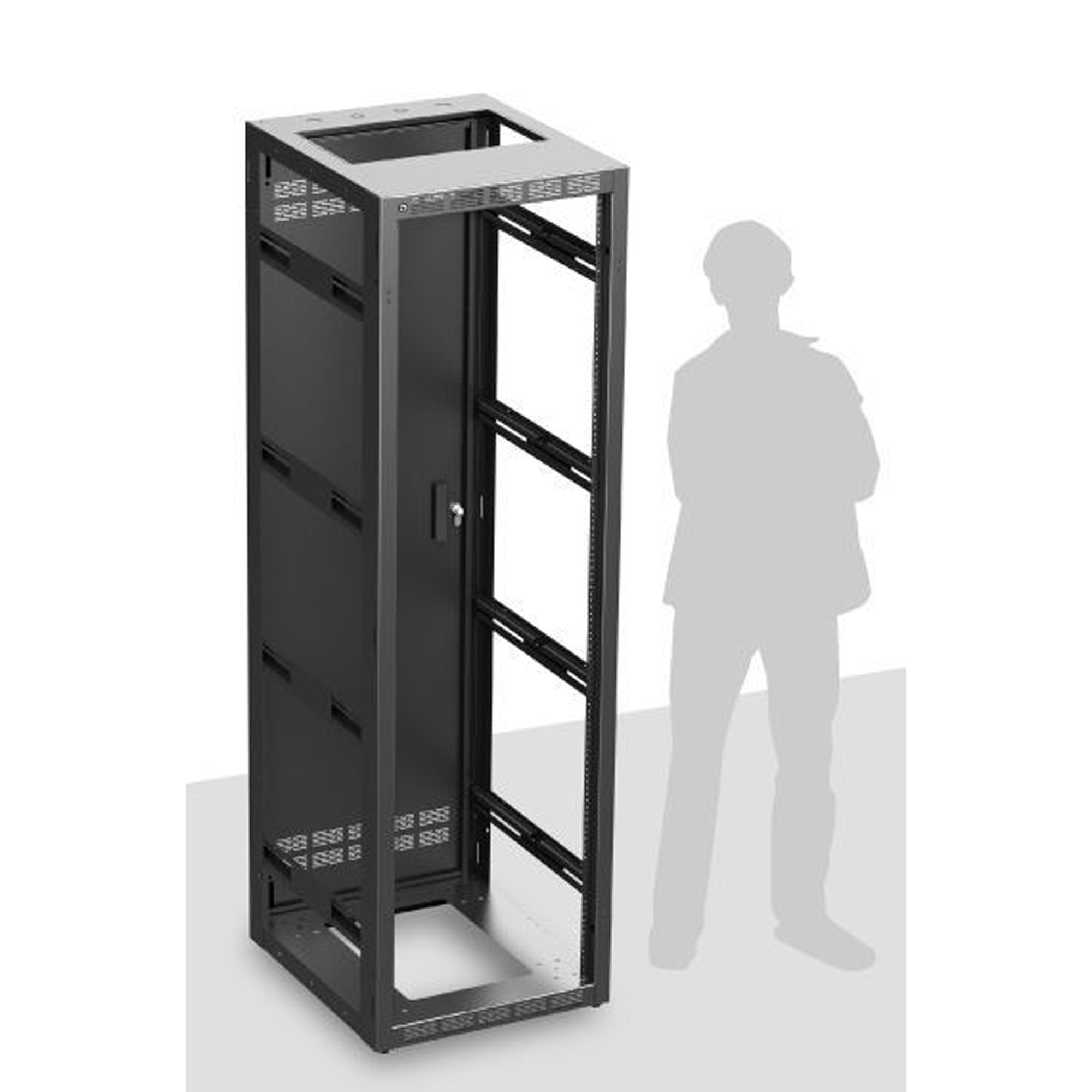 AtlasIED 540-25-MPRD Stand Alone or Gangable Rack (40RU, 25" Deep, Perforated Rear Door)