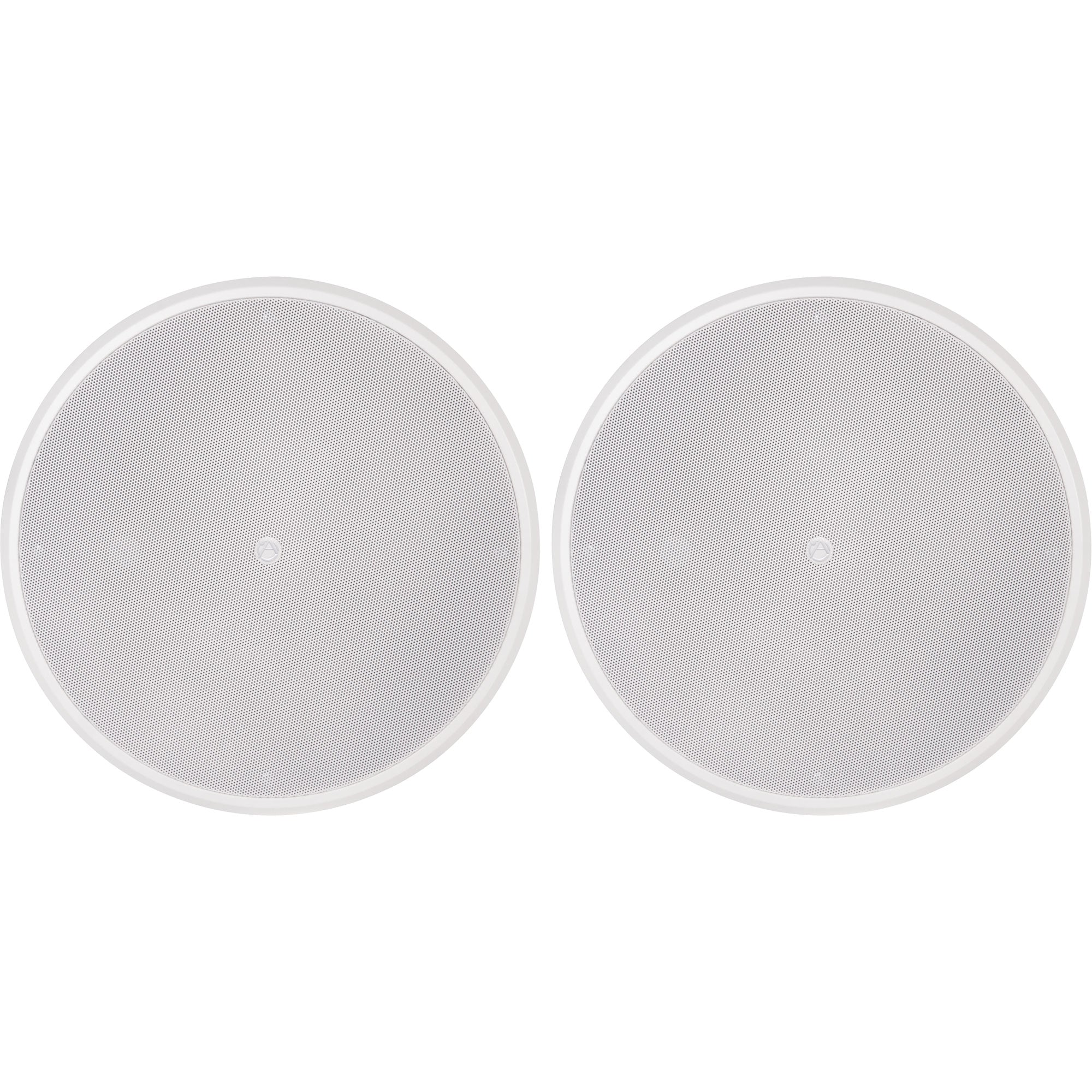 AtlasIED FAP63TC-W 6.5" Shallow Coaxial In-Ceiling Speaker with 32-Watt 70/100V Transformer (White, Pair)