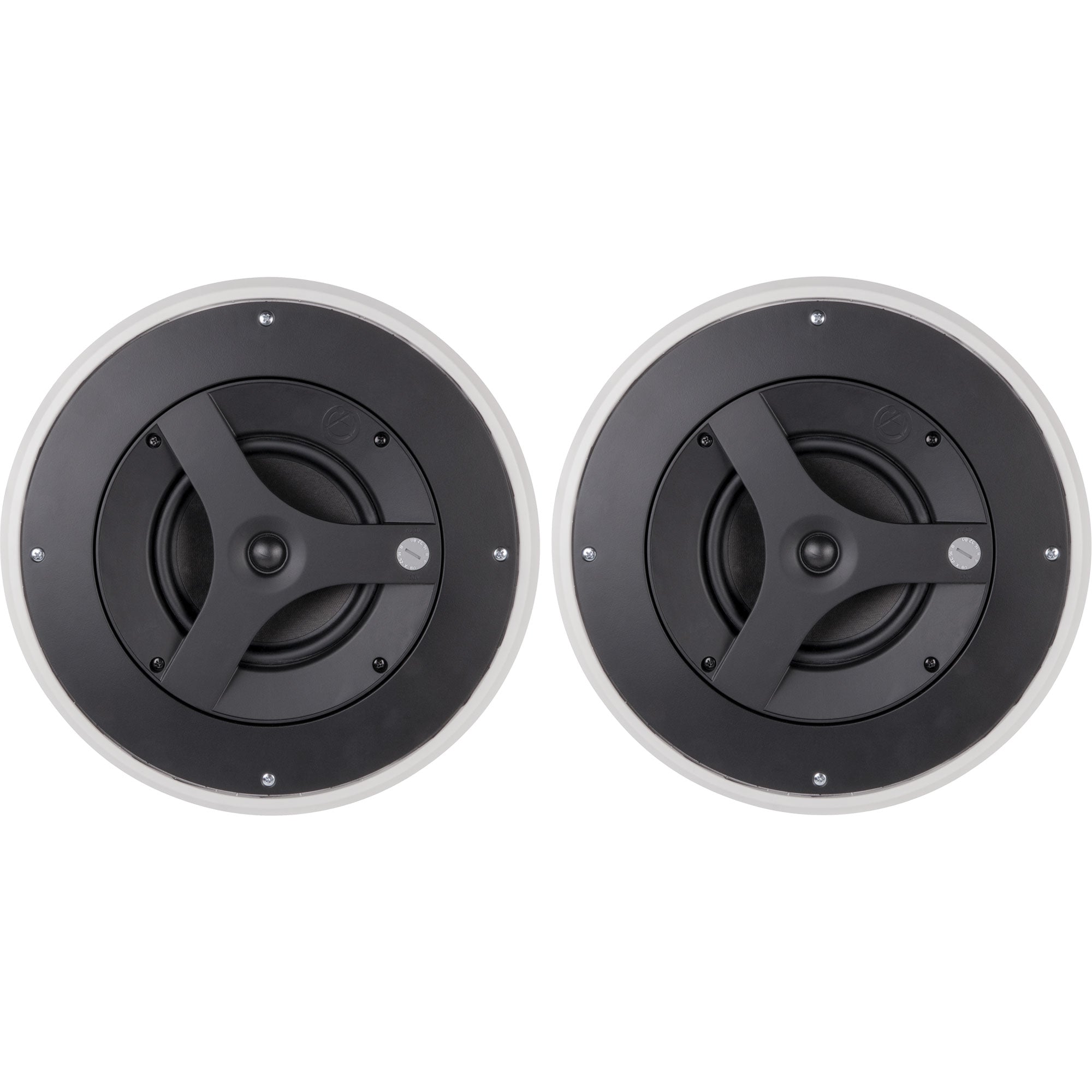 AtlasIED FAP63TC-W 6.5" Shallow Coaxial In-Ceiling Speaker with 32-Watt 70/100V Transformer (White, Pair)