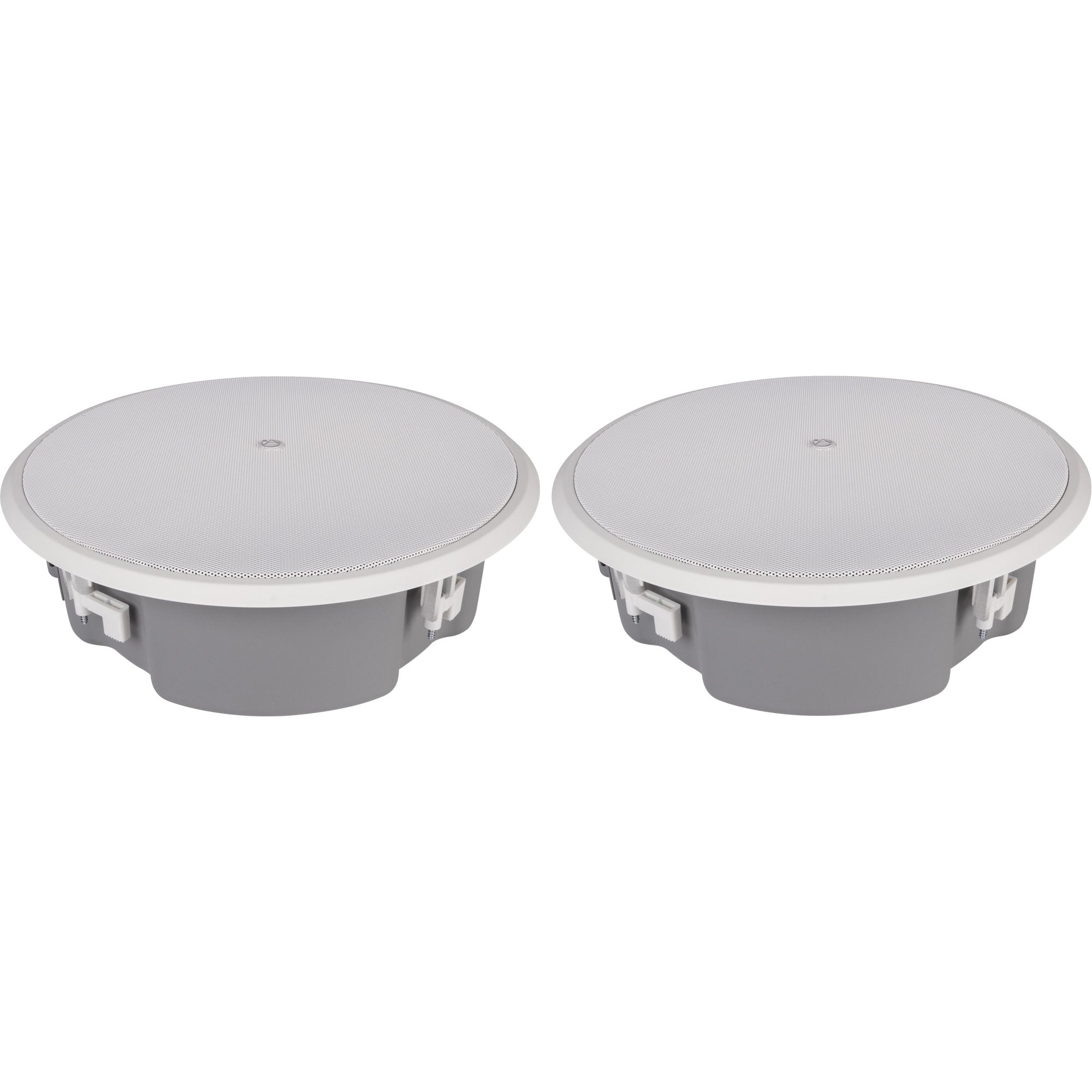 AtlasIED FAP63TC-W 6.5" Shallow Coaxial In-Ceiling Speaker with 32-Watt 70/100V Transformer (White, Pair)
