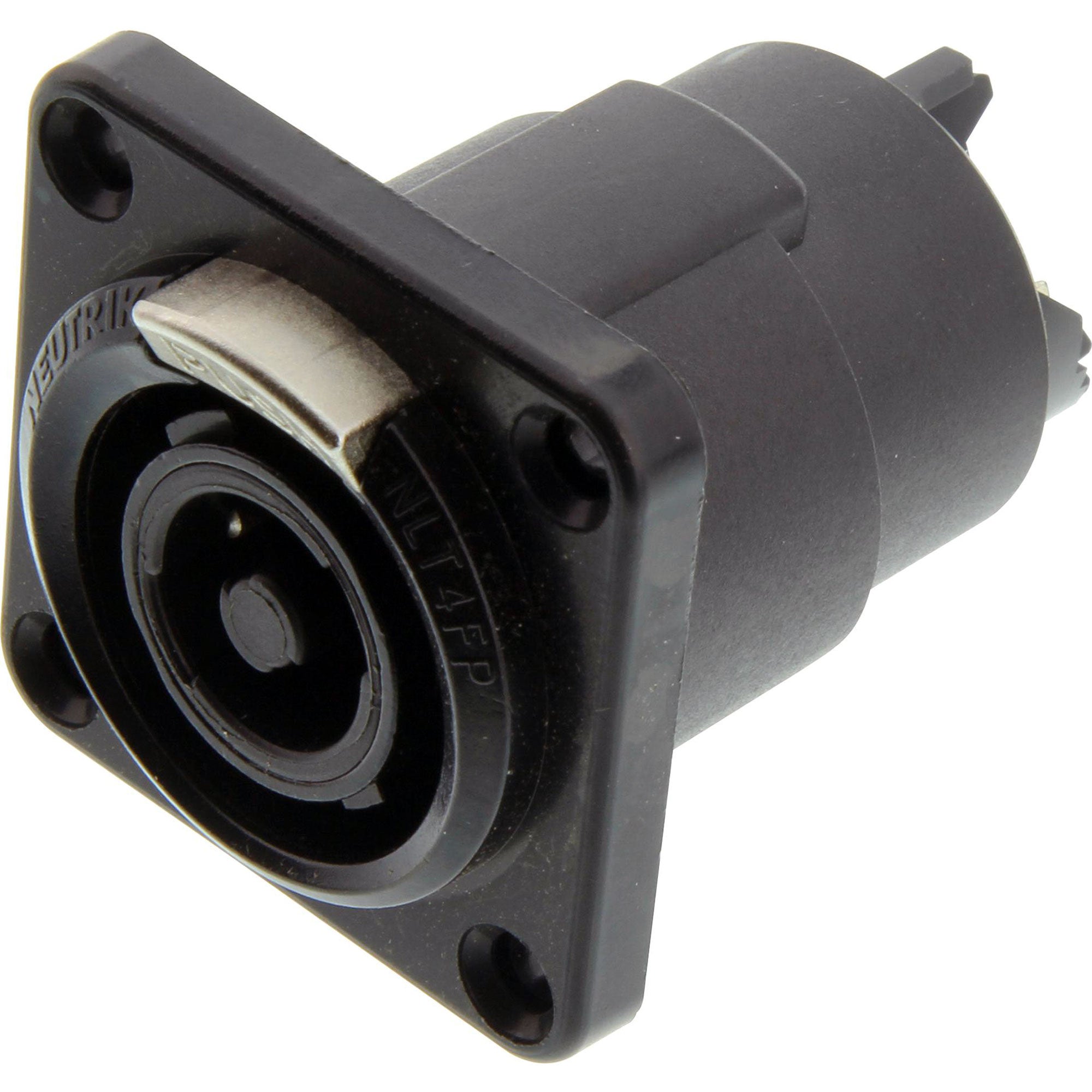 CLEARANCE Neutrik NLT4FP-BAG 4-Pole Female speakON Chassis Connector - Black (While Supplies Last)