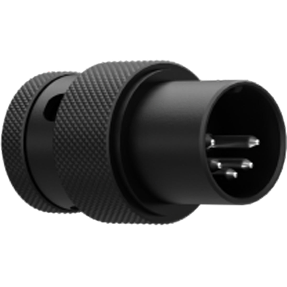SquarePlug SPD5A-BK Low-Profile 90° Heavy-Duty Metal 5-Pin Male DIN MIDI Connector (Black) Image 1