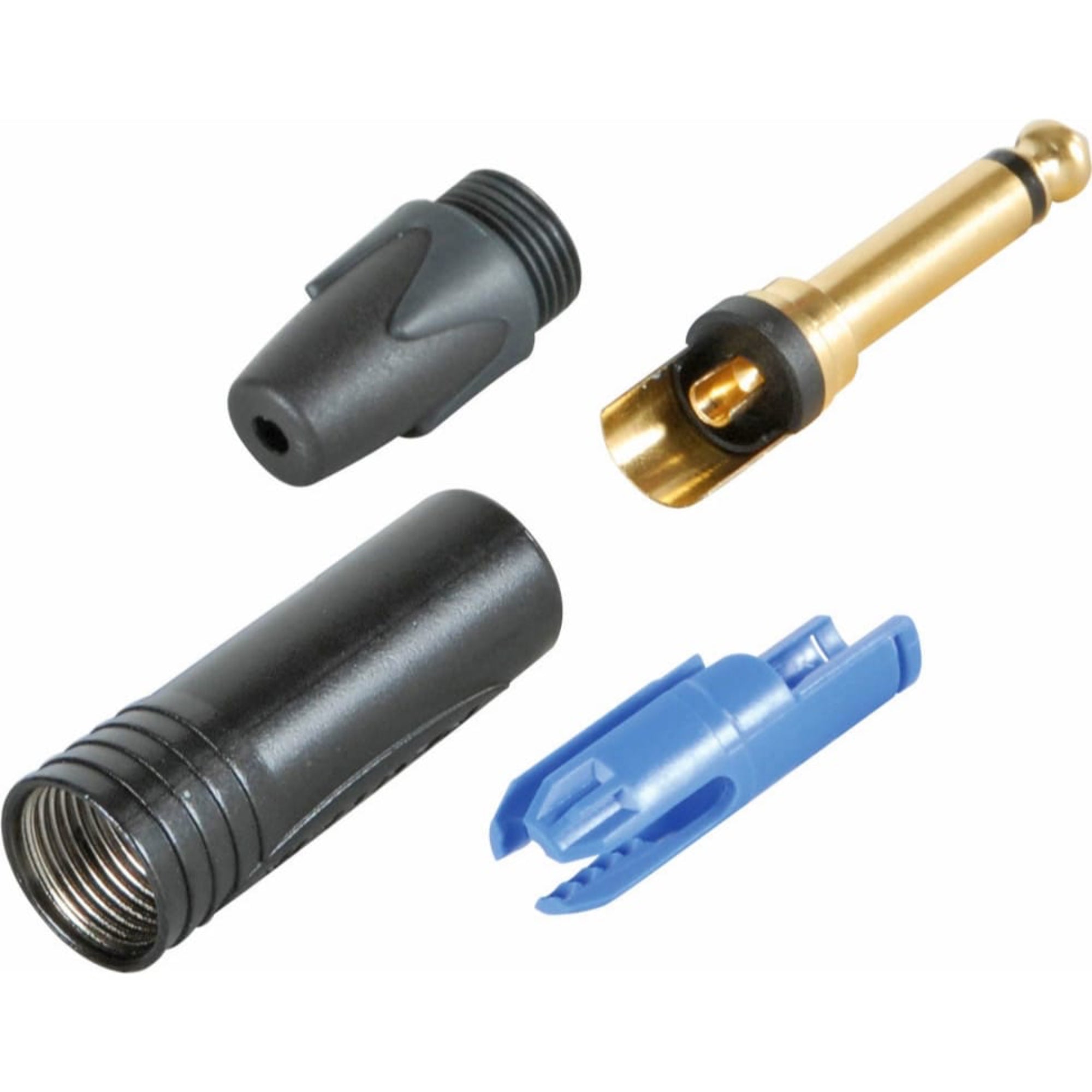 Neutrik NP2X-B Professional 1/4" TS Mono Phone Plug (Black/Gold, Box of 100)