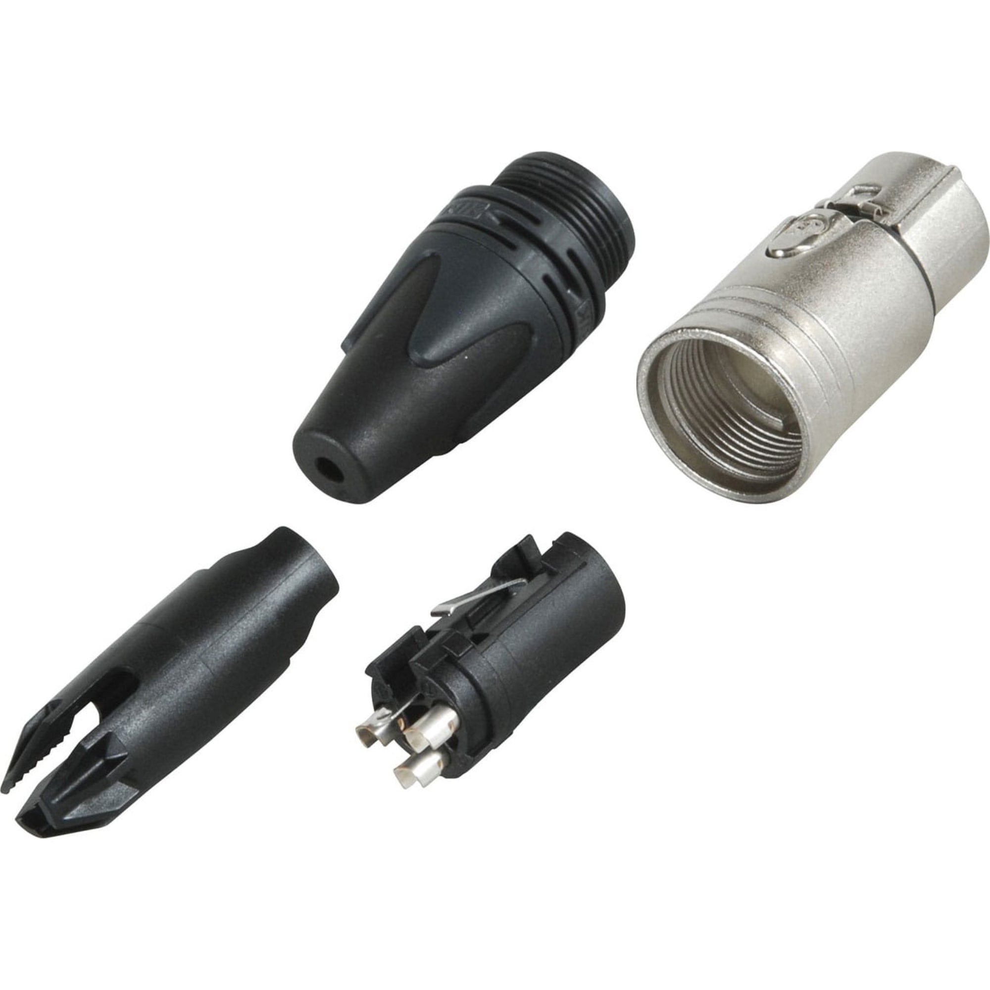 Neutrik NC3FXX Female 3-Pin XLR Cable Connector (Nickel/Silver, Box of 100)