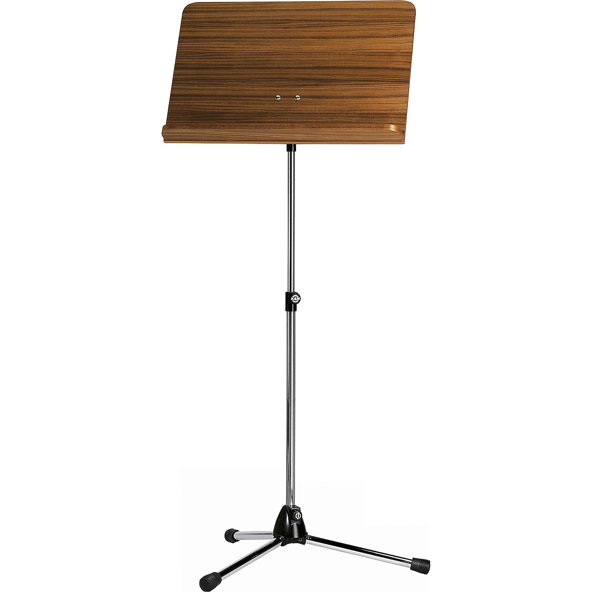 K&M Stands 118/1 Orchestra Music Stand (Nickel & Walnut Wooden)