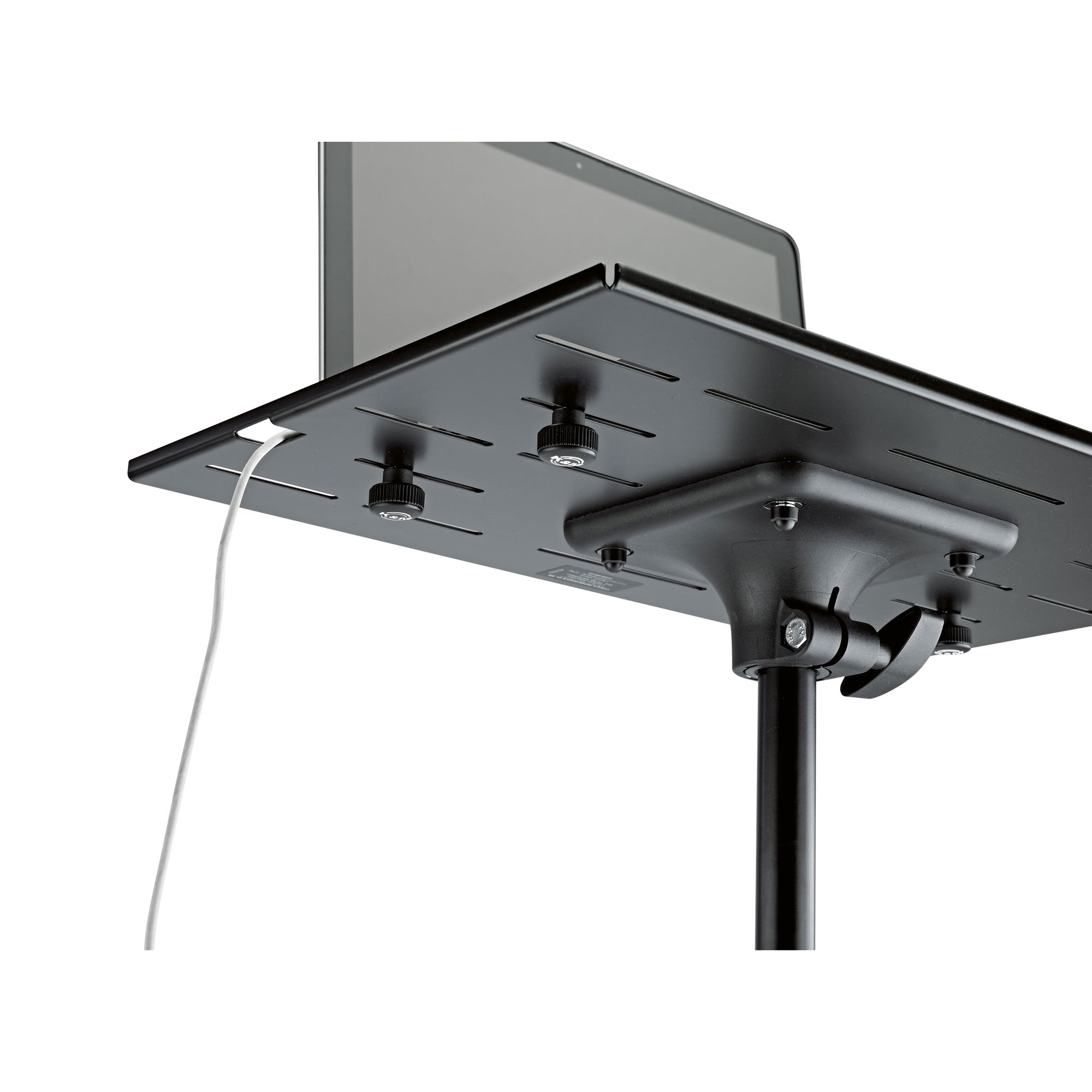 K&M Stands 12185 Laptop Stand with Clamping Option (Black)