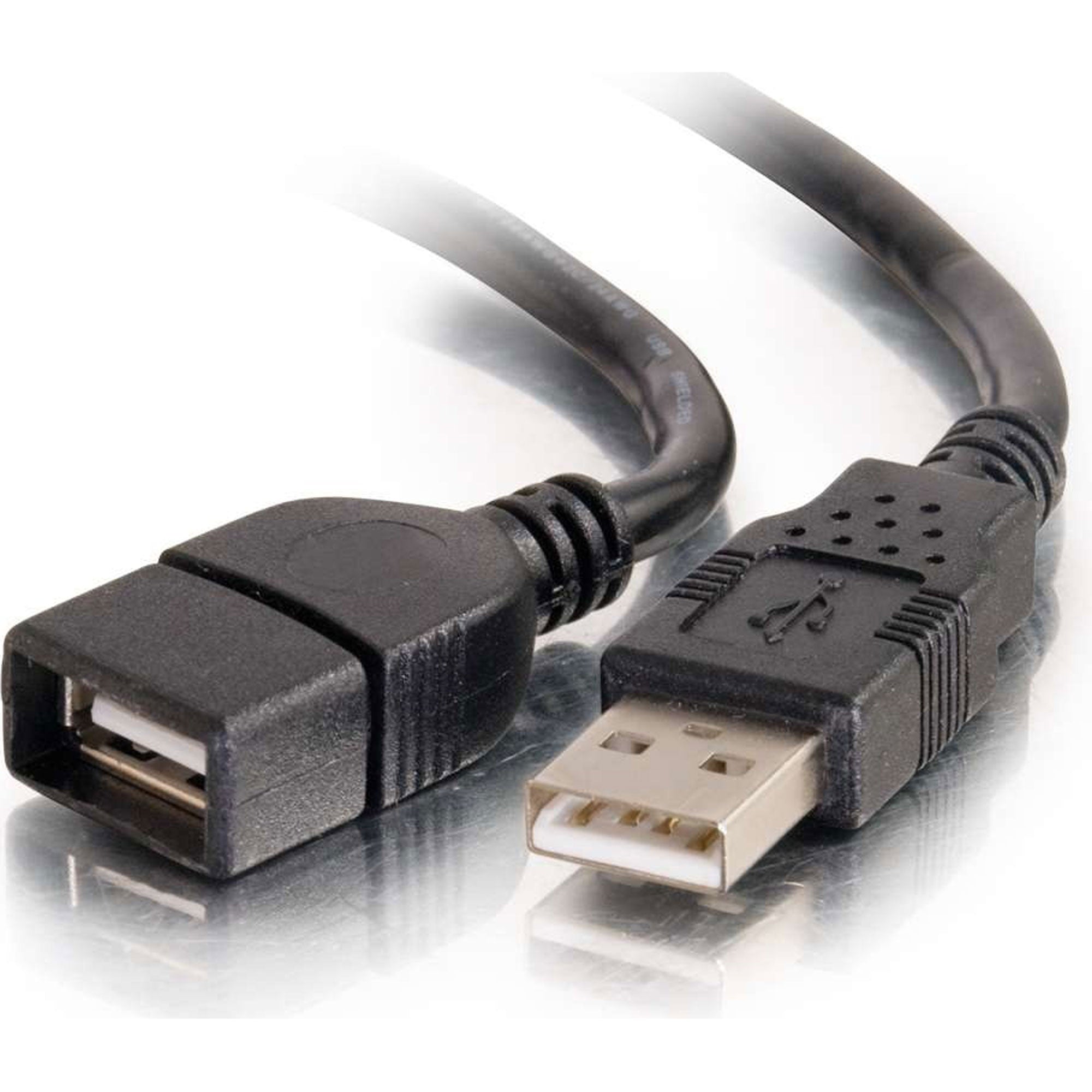 C2G USB 2.0 A Male to A Female Extension Cable - Black (3.3'/1m)