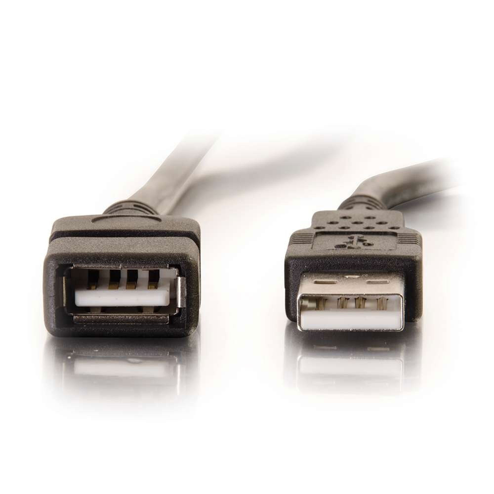 C2G USB 2.0 A Male to A Female Extension Cable - Black (6.6'/2m)