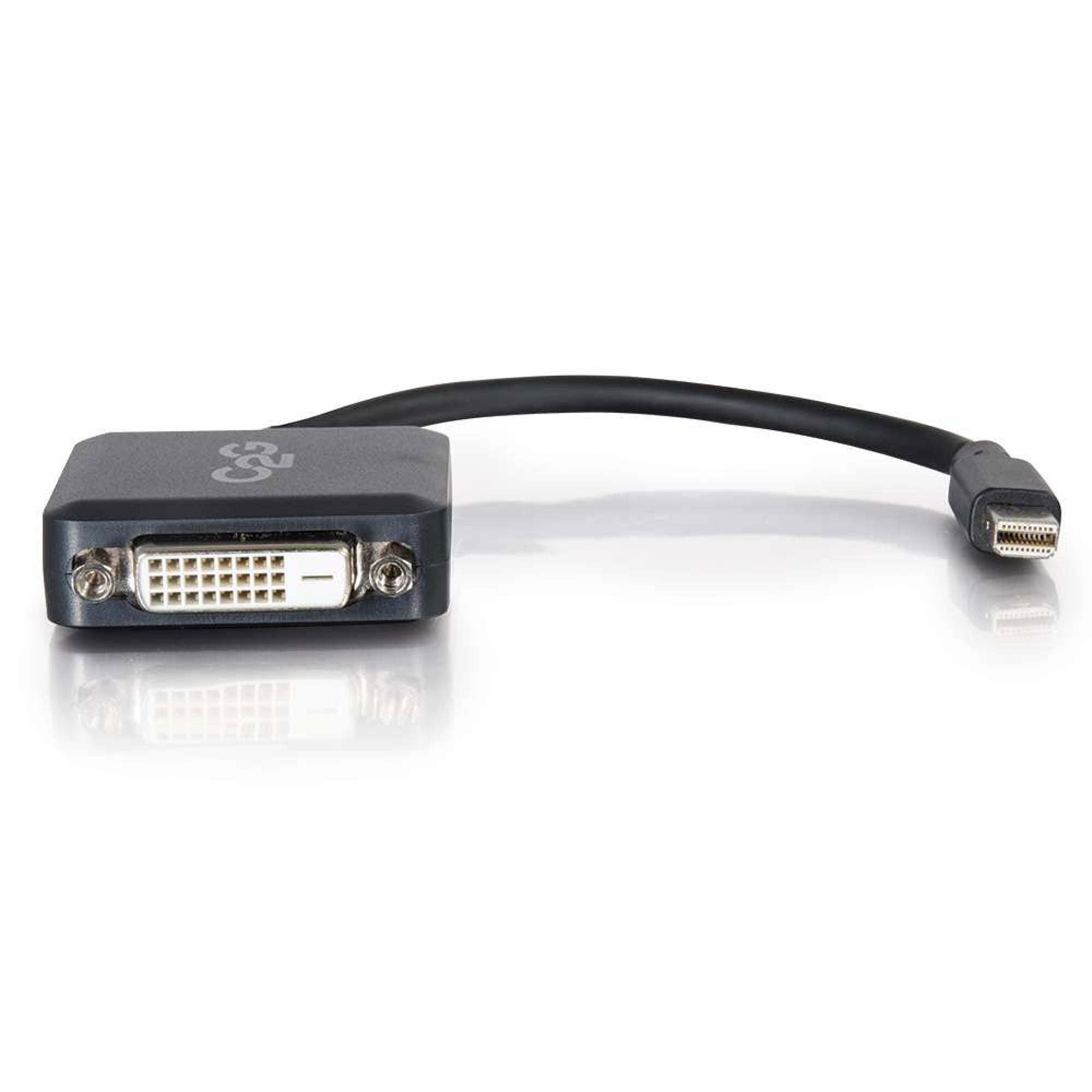 C2G Mini DisplayPort Male to Single Link DVI-D Female Adapter Converter - Black (8")