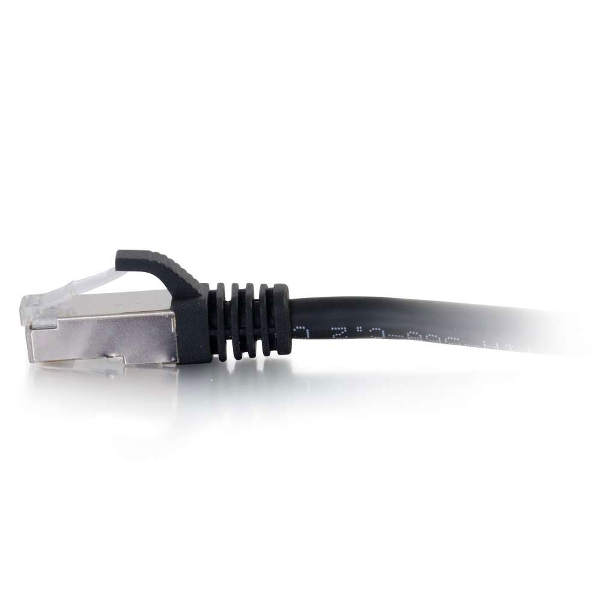 C2G Cat6a Snagless Shielded (STP) Ethernet Network Patch Cable - Black (1')