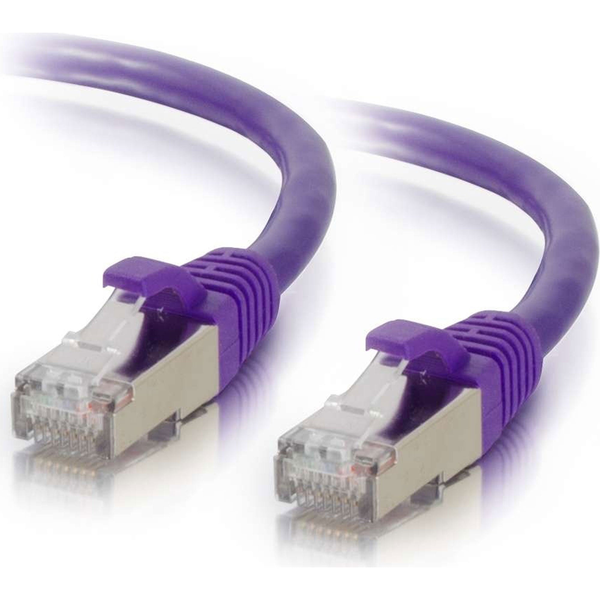 C2G Cat6 Snagless Shielded (STP) Ethernet Network Patch Cable - Purple (15')