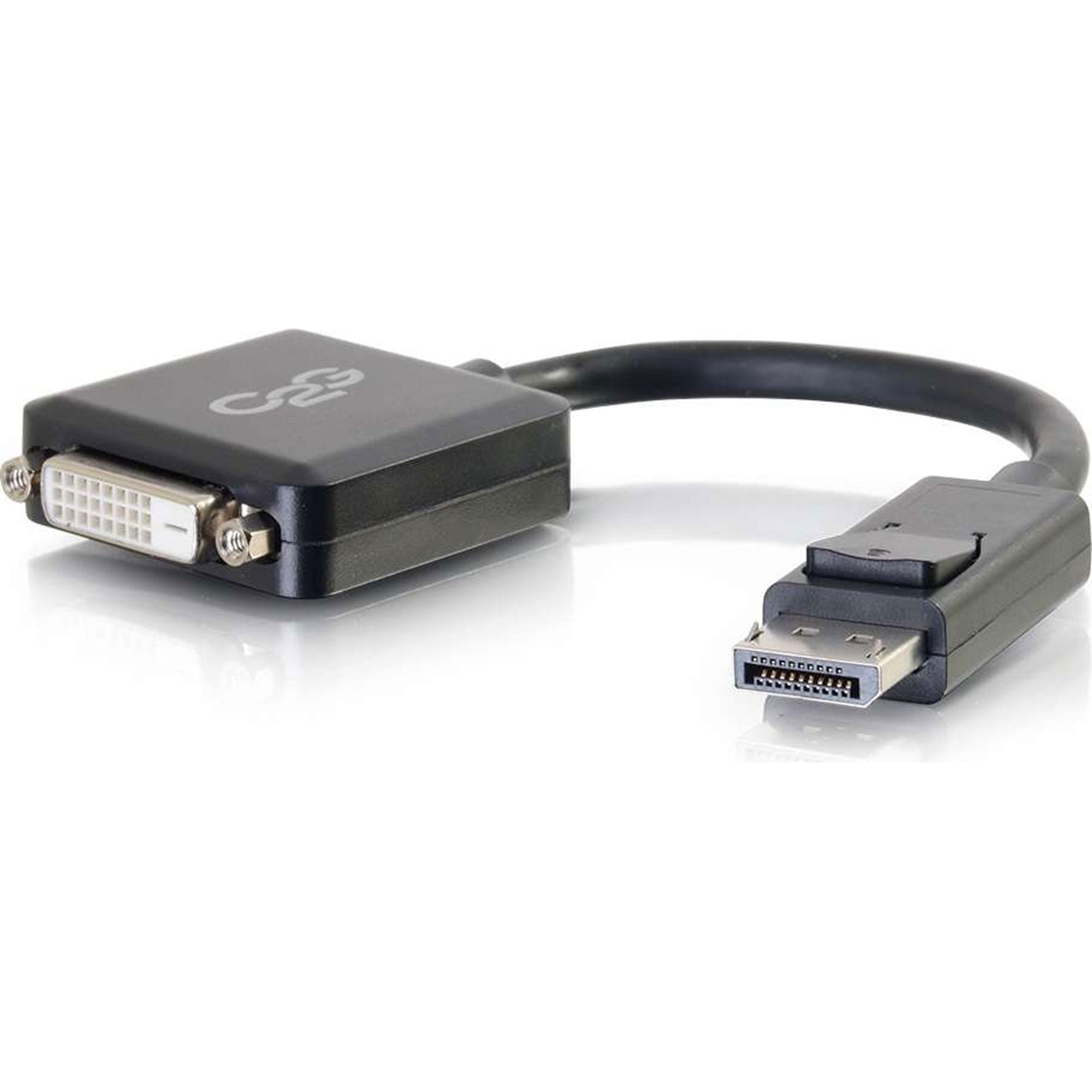 C2G DisplayPort Male to Single Link DVI-D Female Adapter Converter - Black (8")
