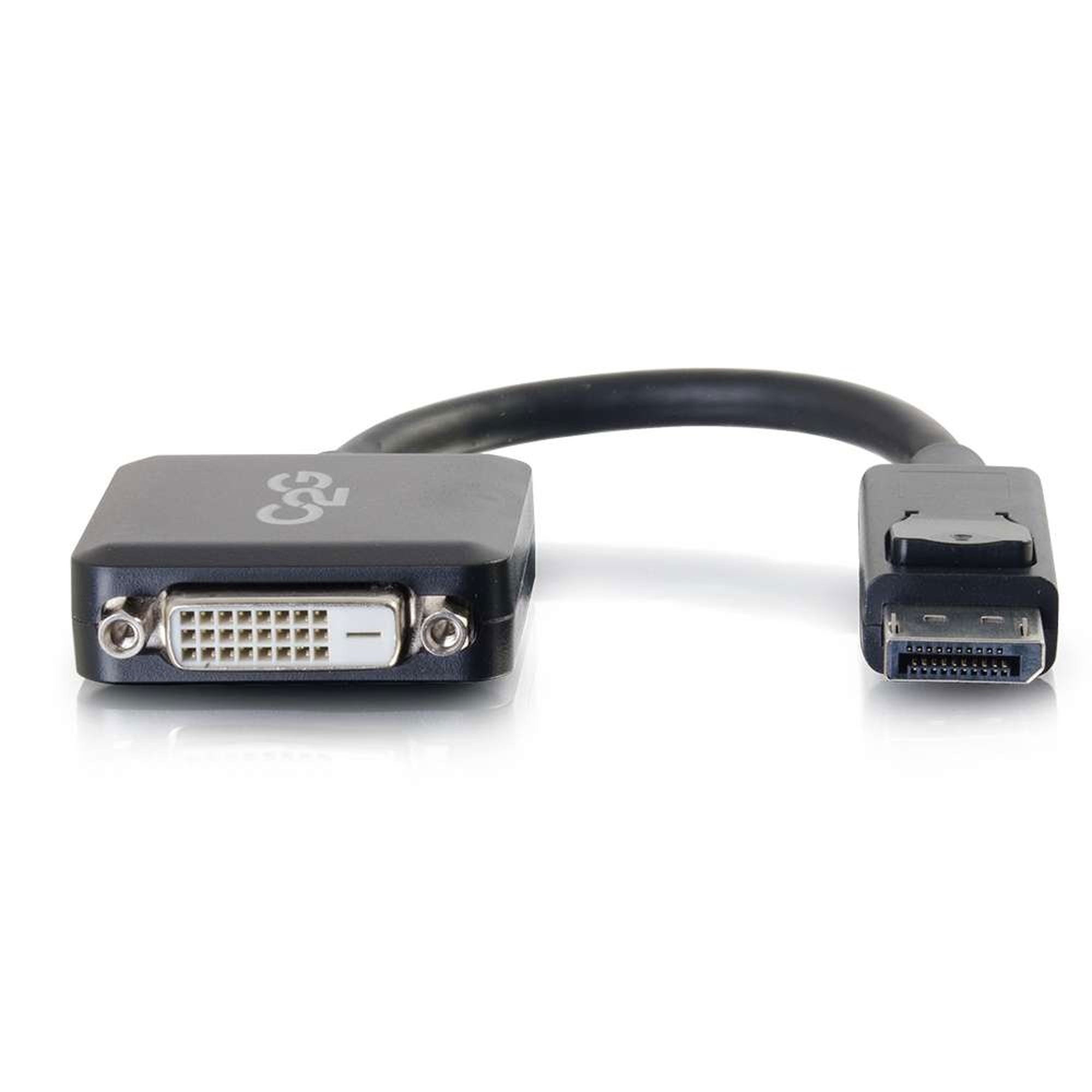 C2G DisplayPort Male to Single Link DVI-D Female Adapter Converter - Black (8")