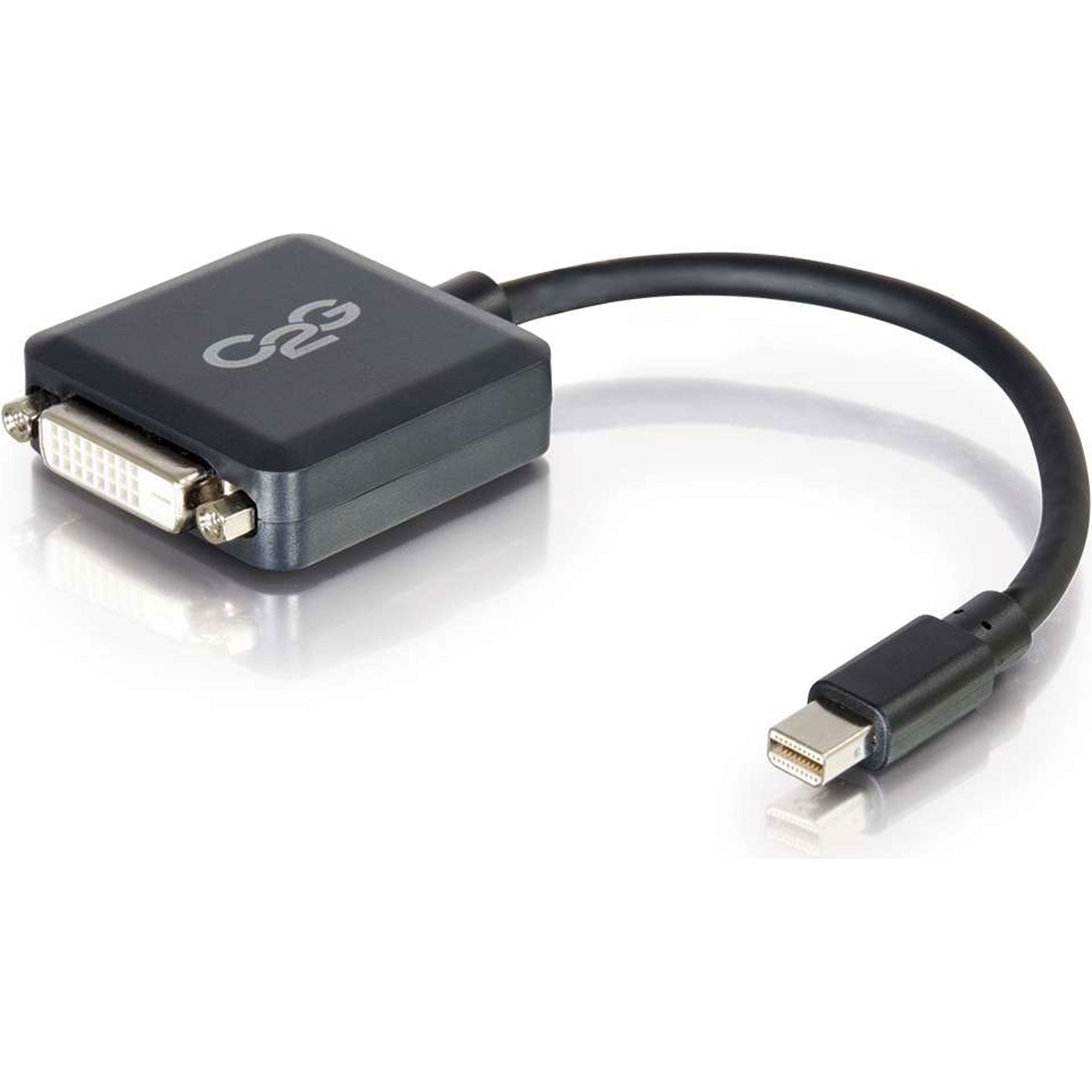 C2G Mini DisplayPort Male to Single Link DVI-D Female Adapter Converter - Black (8")