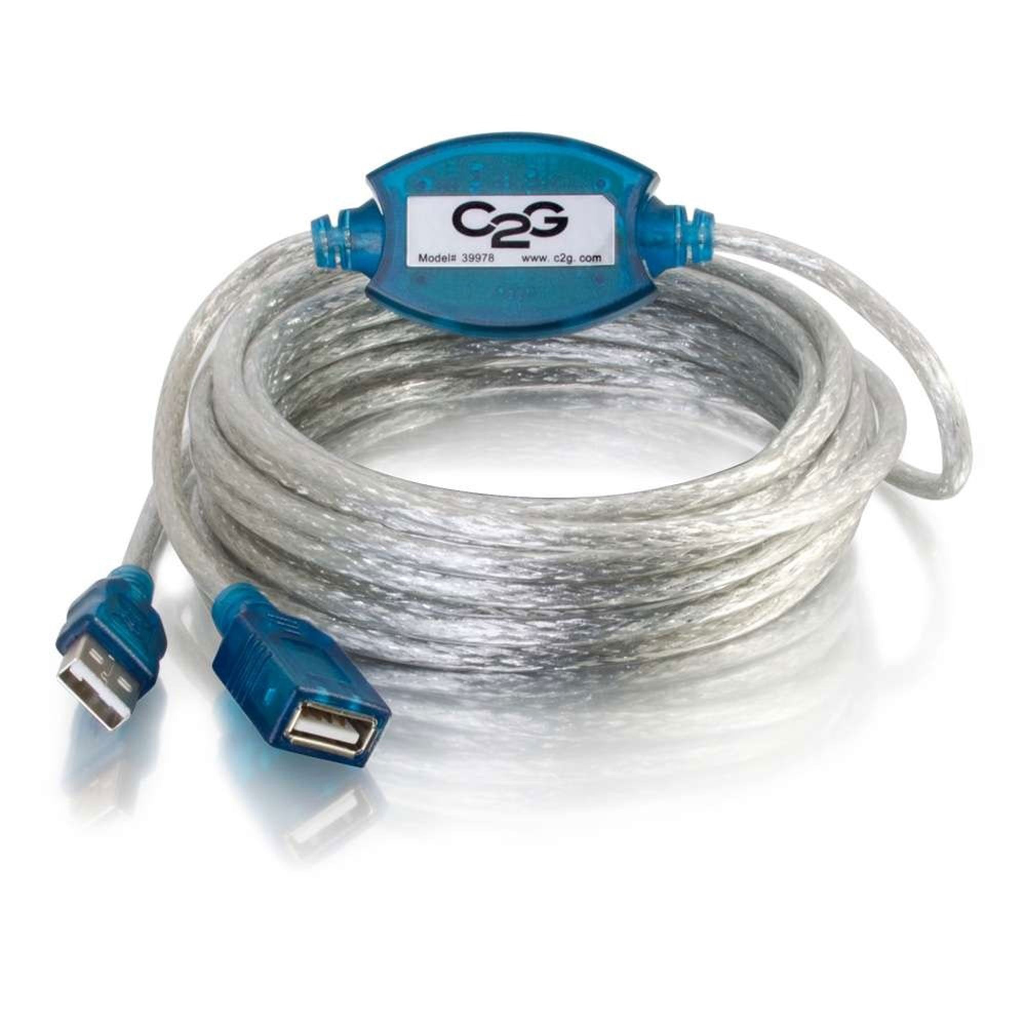 C2G USB 2.0 A Male to A Female Active Extension Cable (16.4')
