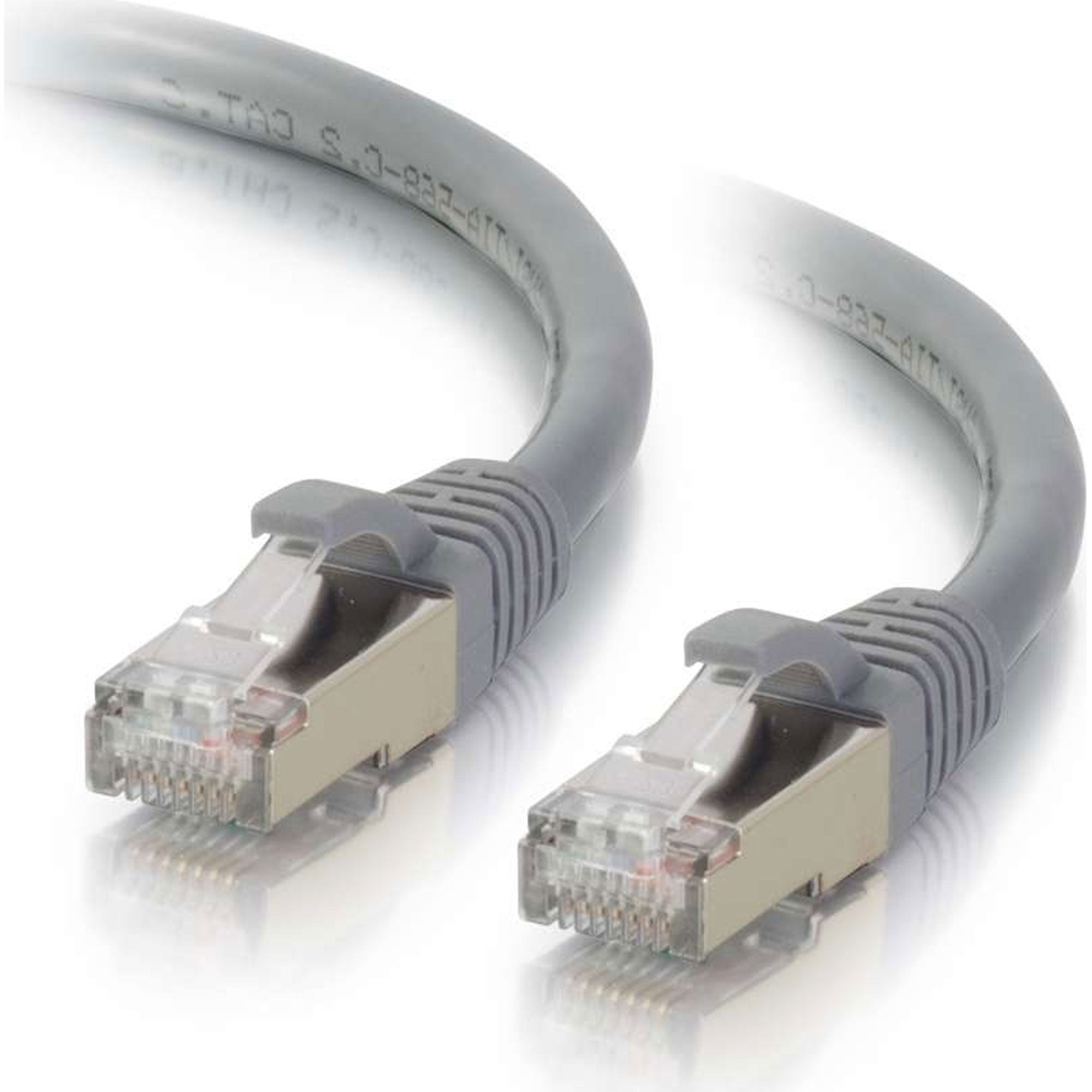 C2G Cat6a Snagless Shielded (STP) Ethernet Network Patch Cable - Grey (12')