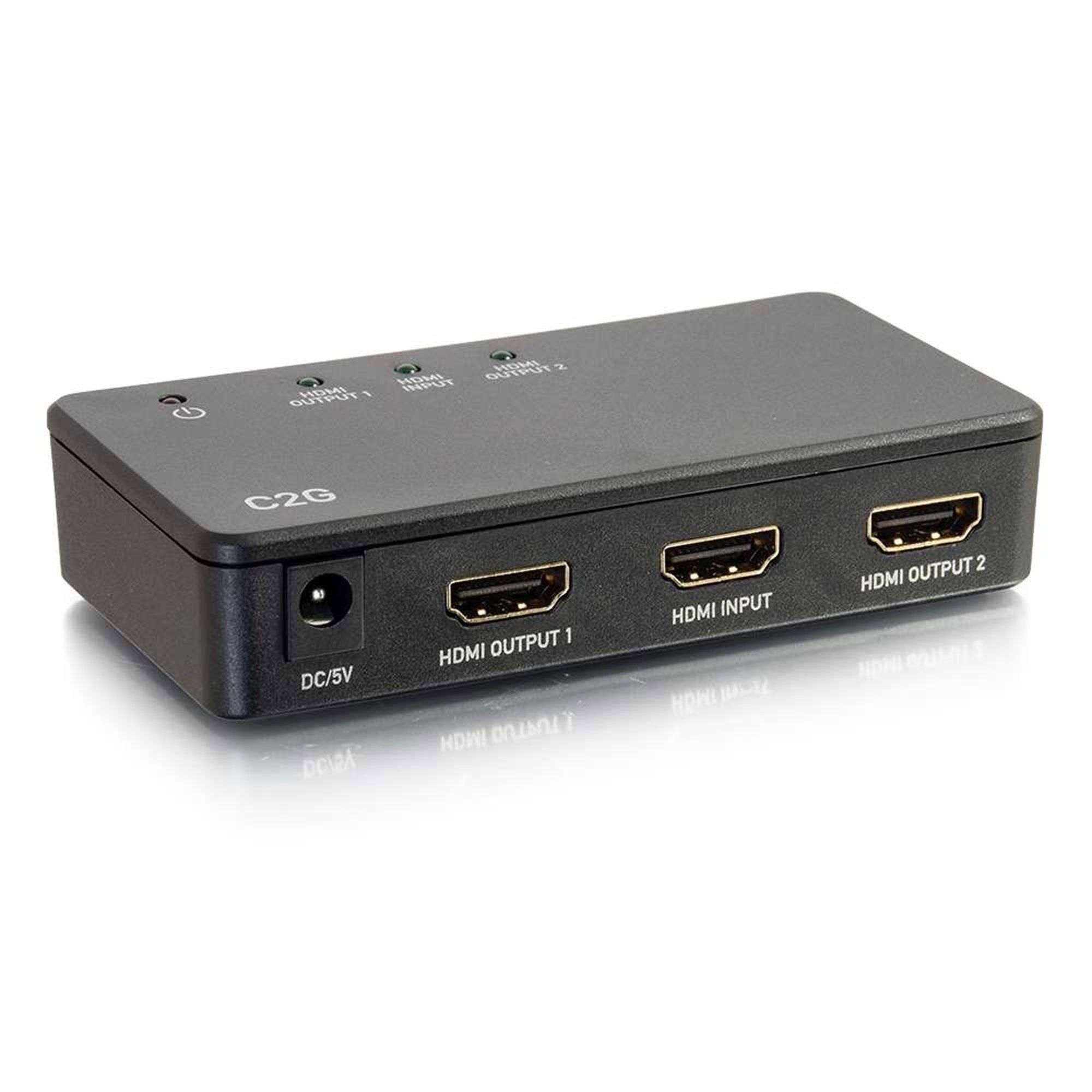 C2G 41057 HDMI Distribution Amplifier Splitter 4K30 (2 Port)
