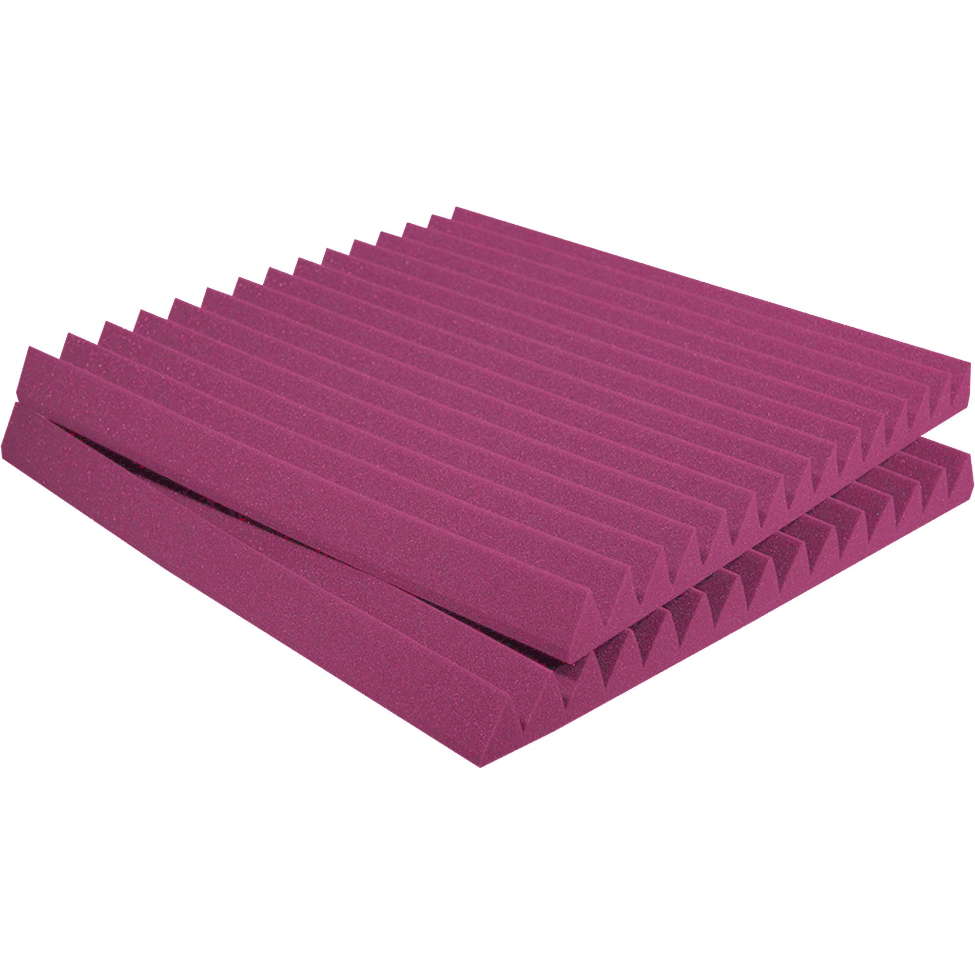 Performance Audio 12" x 12" x 1" Wedge Acoustic Foam Tile (Plum, 96 Pack)