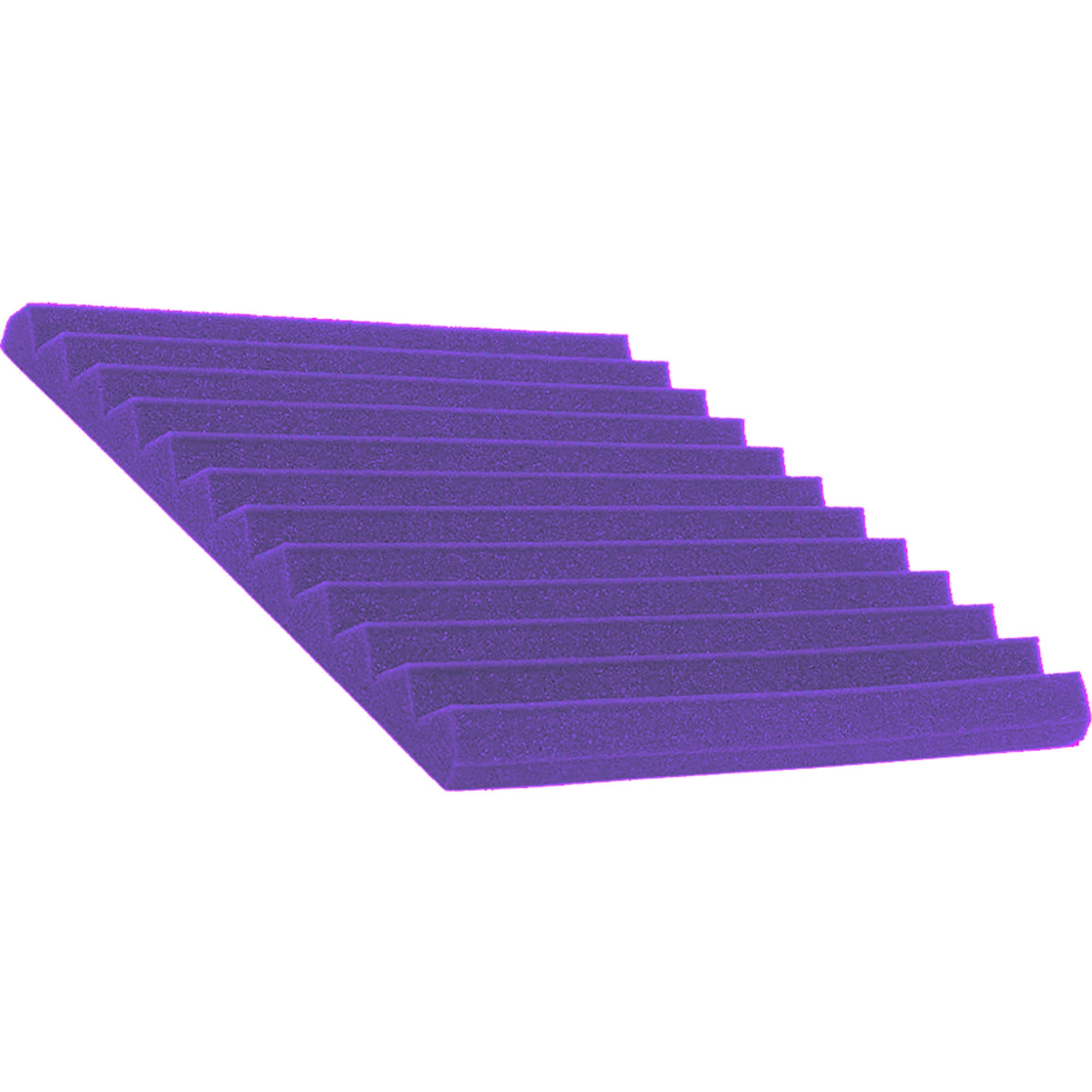 Performance Audio 12" x 12" x 1" Wedge Acoustic Foam Tile (Purple, 48 Pack)