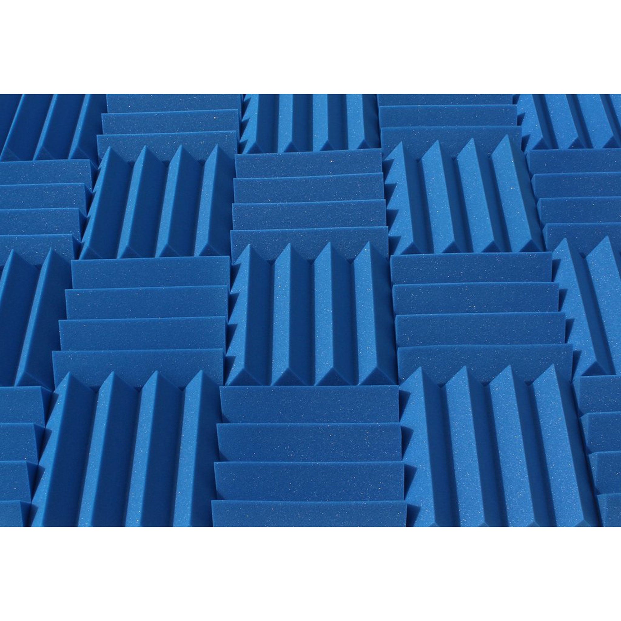 Performance Audio 12" x 12" x 3" Wedge Acoustic Foam Tile (Blue, 48 Pack)