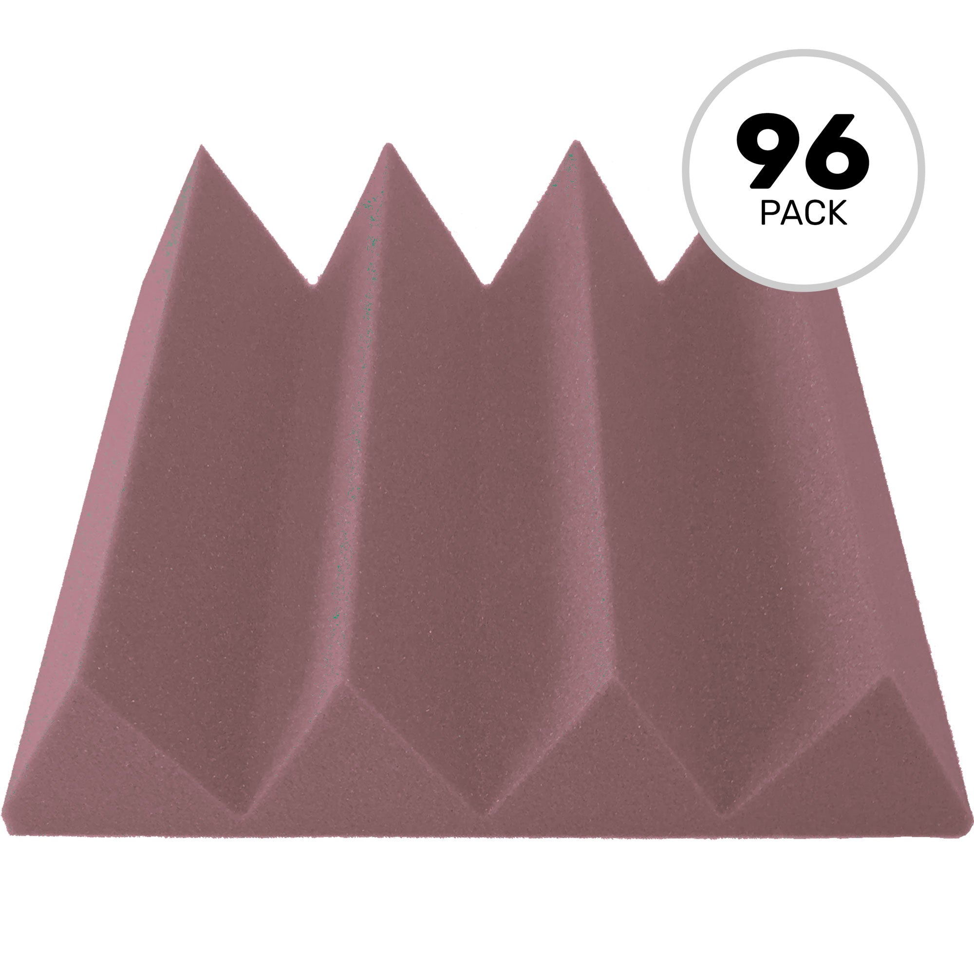 Performance Audio 12" x 12" x 3" Wedge Acoustic Foam Tile (Rosy Beige, 96 Pack)