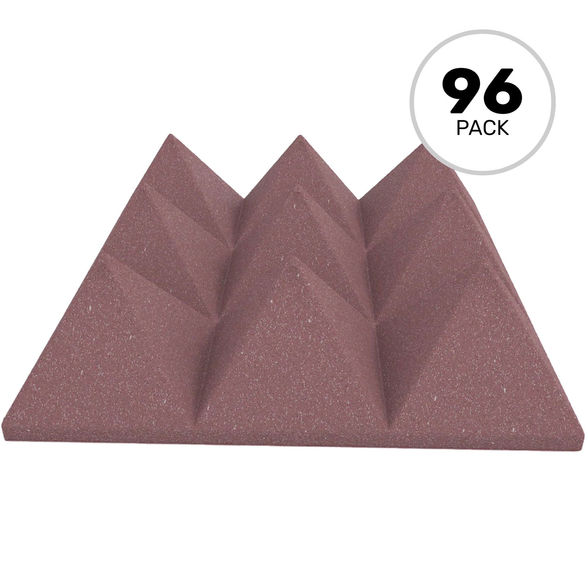 Performance Audio 12" x 12" x 4" Pyramid Acoustic Foam Tile (Rosy Beige, 96 Pack)