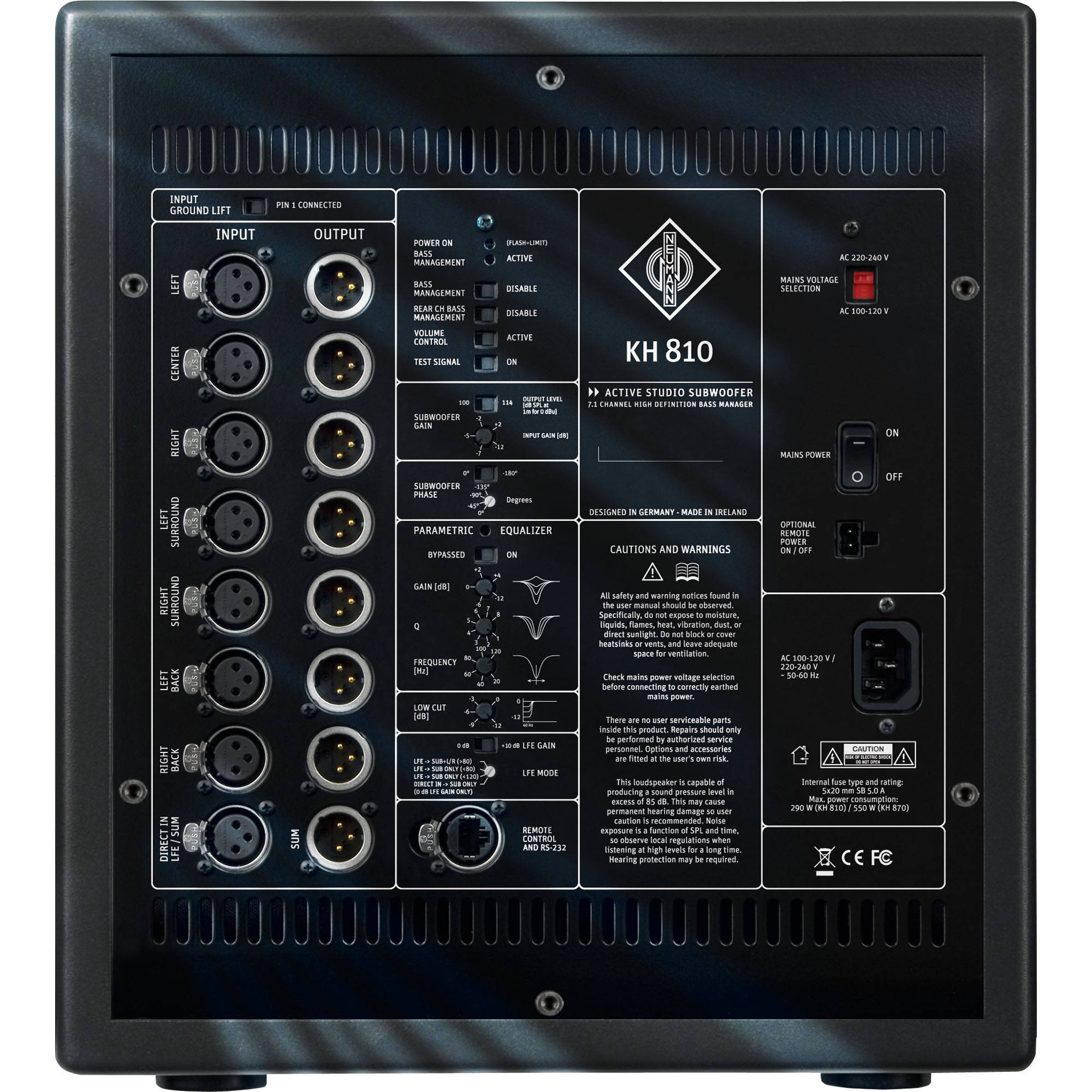 Neumann KH 810 10" Active Studio Subwoofer