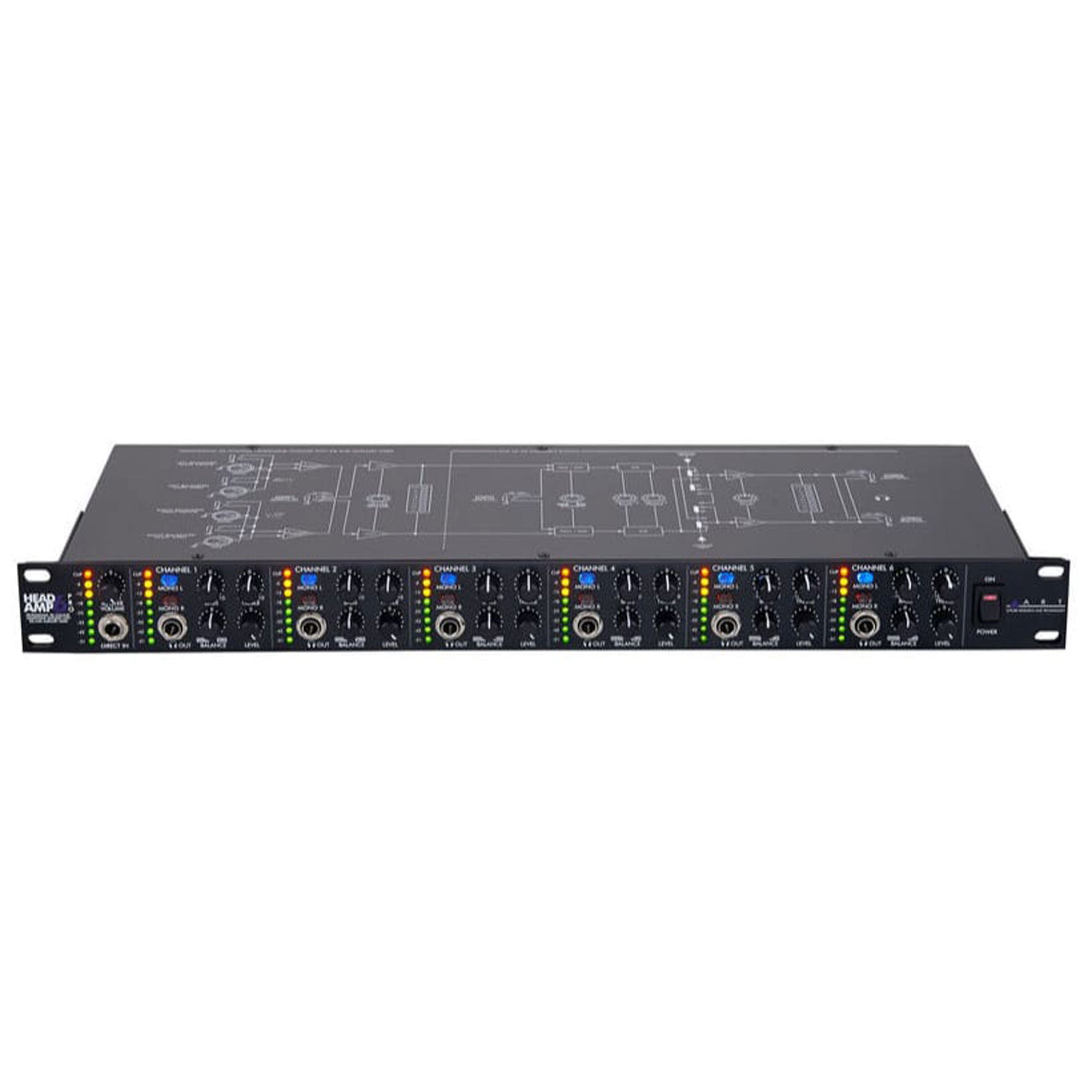 ART HeadAMP 6 Pro Rackmount 6-Channel Stereo Headphone Amplifier