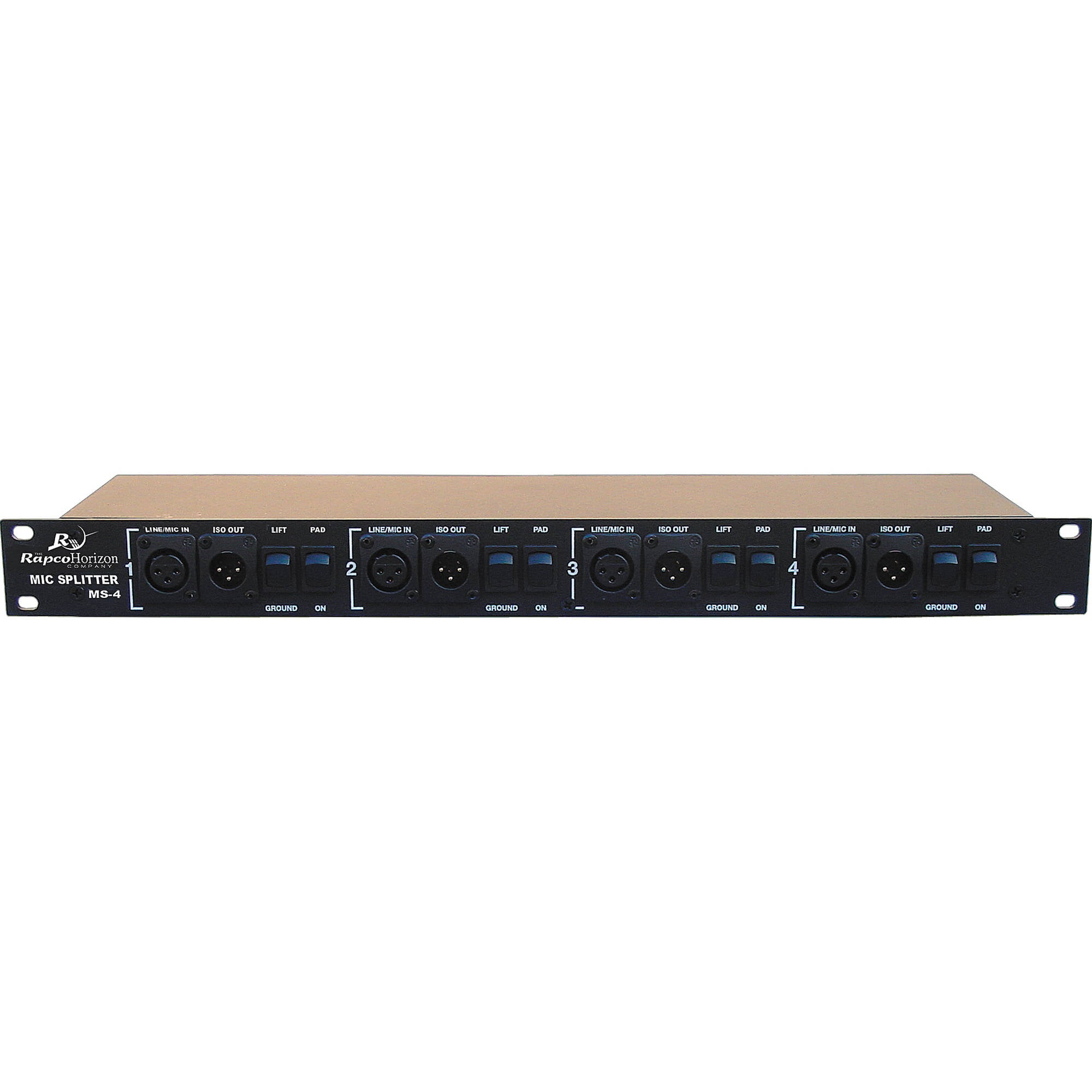 RapcoHorizon MS-4 4-Channel Rackmount Mic Signal Splitter
