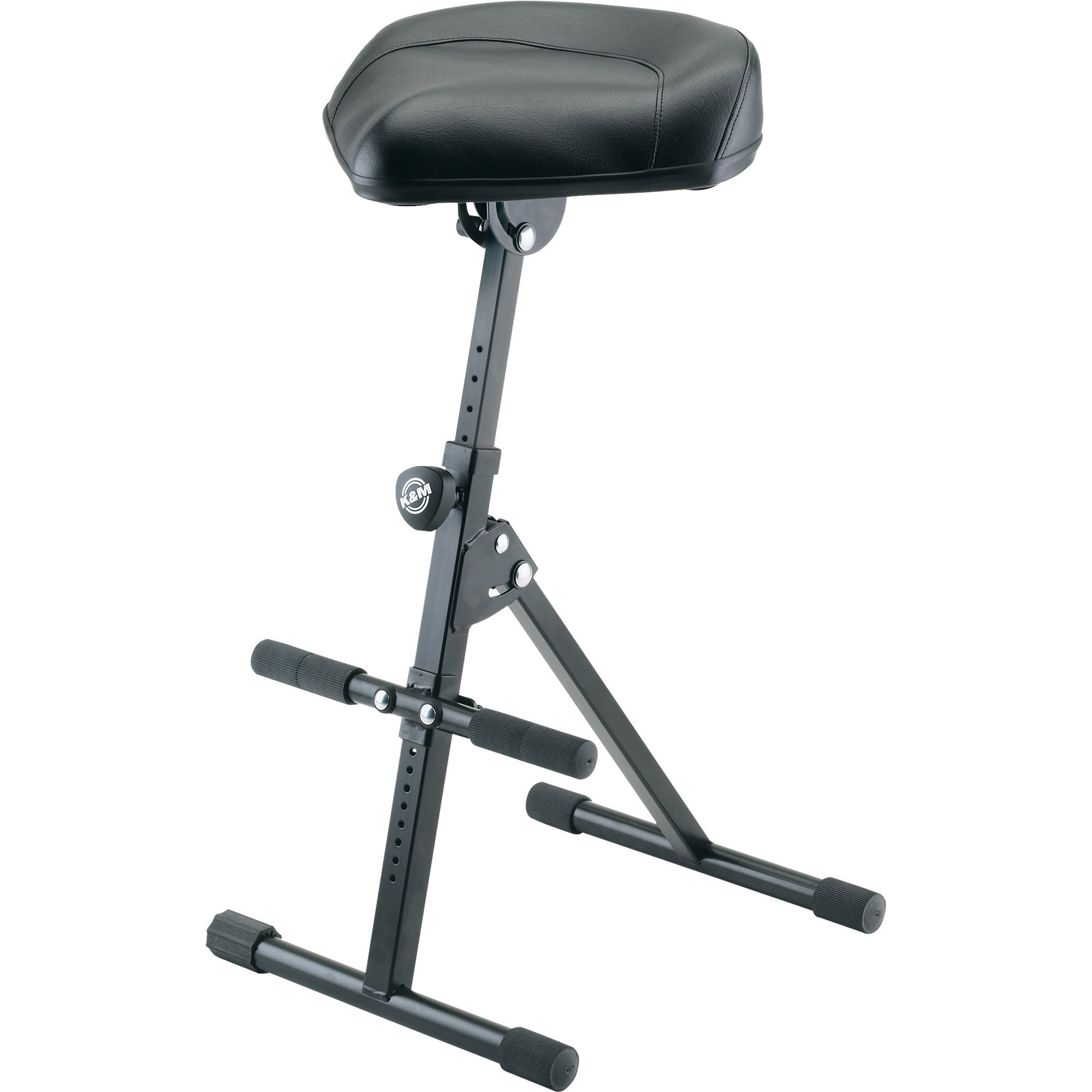 K&M Stands 14047 Stool (Black Leather)