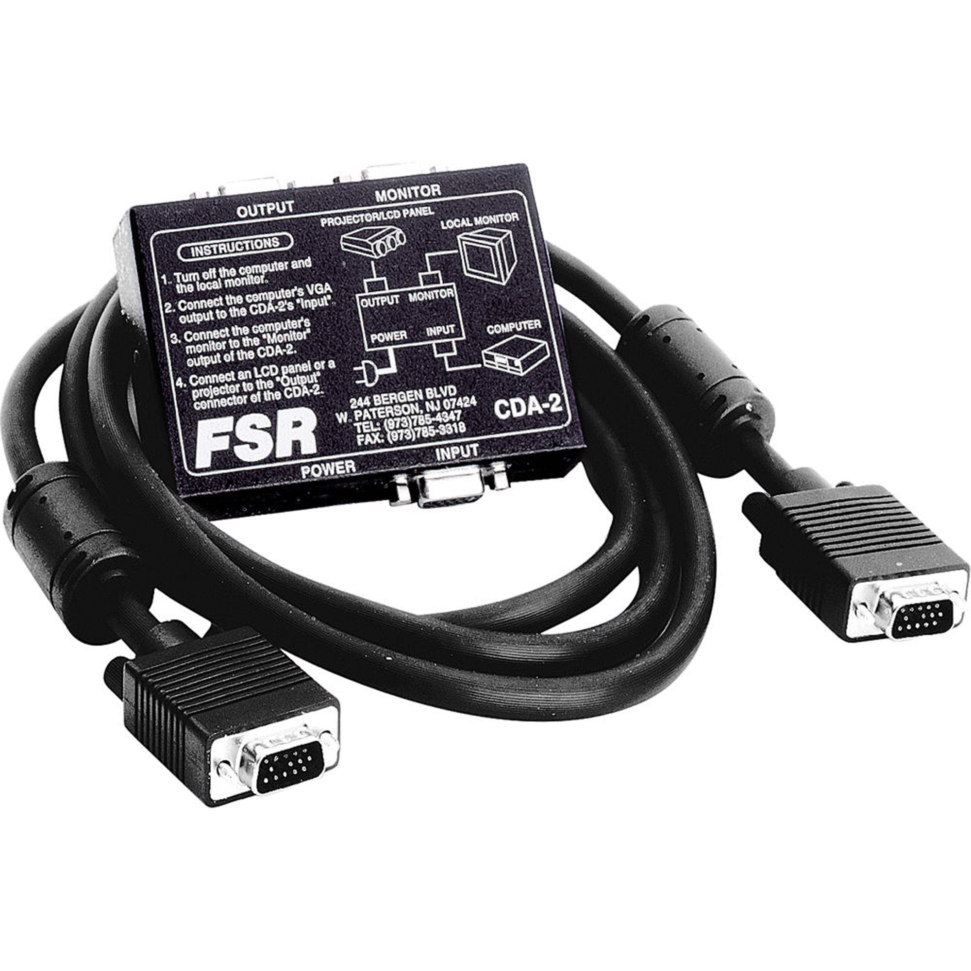 FSR CDA-2 Computer Video Distribution Amplifier (1x2)