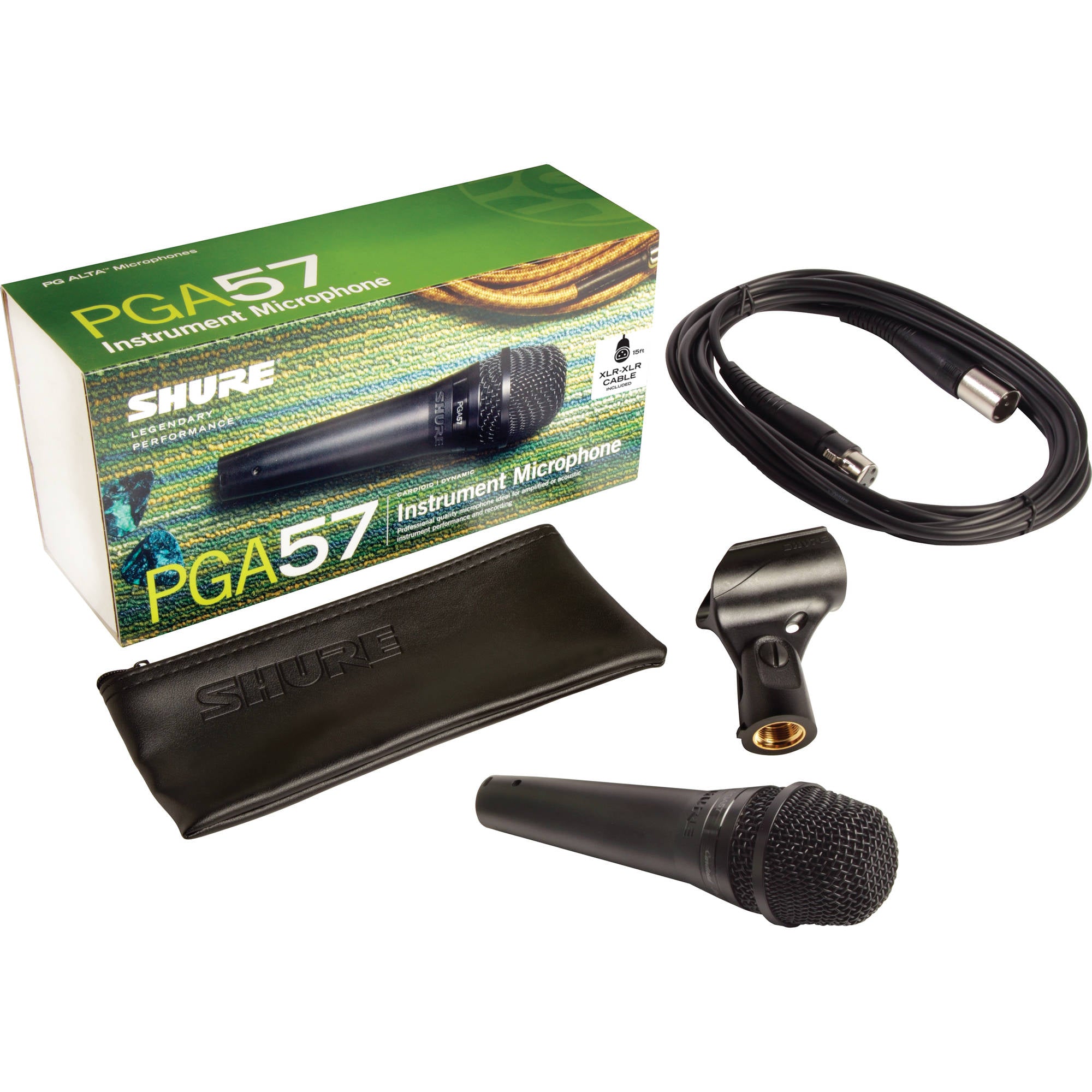 Shure PGA57 Cardioid Dynamic Instrument Microphone with XLR to XLR Cable