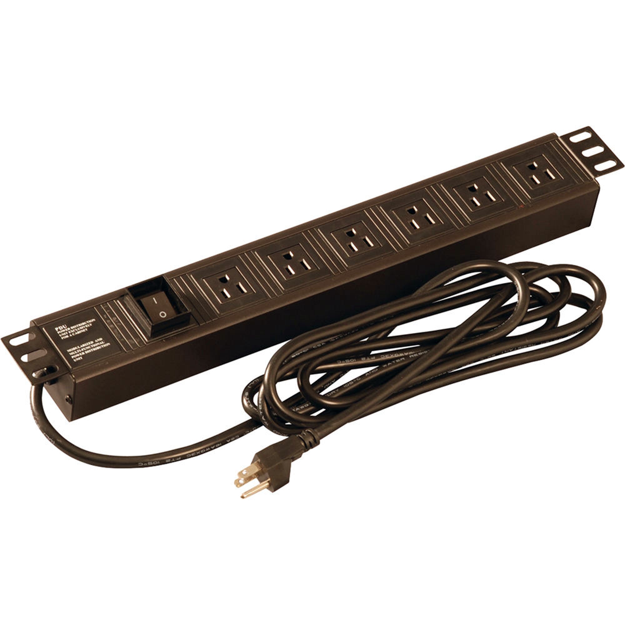 Gator Rackworks GRW-PWRVERT-6 Power Strip with 6-Outlets