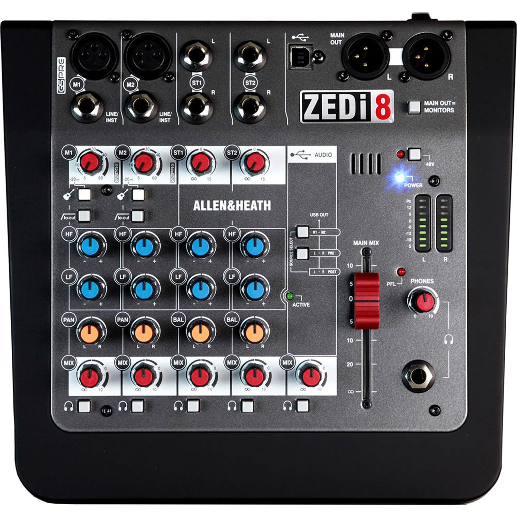 Allen & Heath ZEDi-8 Compact Hybrid Mixer/USB Interface