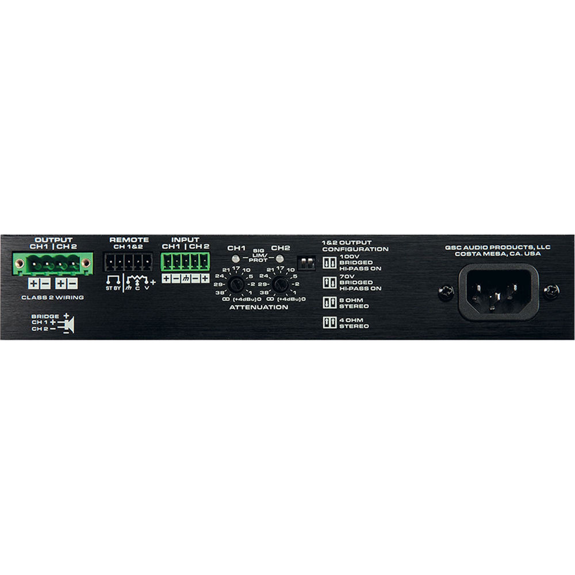 QSC SPA2-60 Energy Star 2-Channel Power Amplifier (60W)